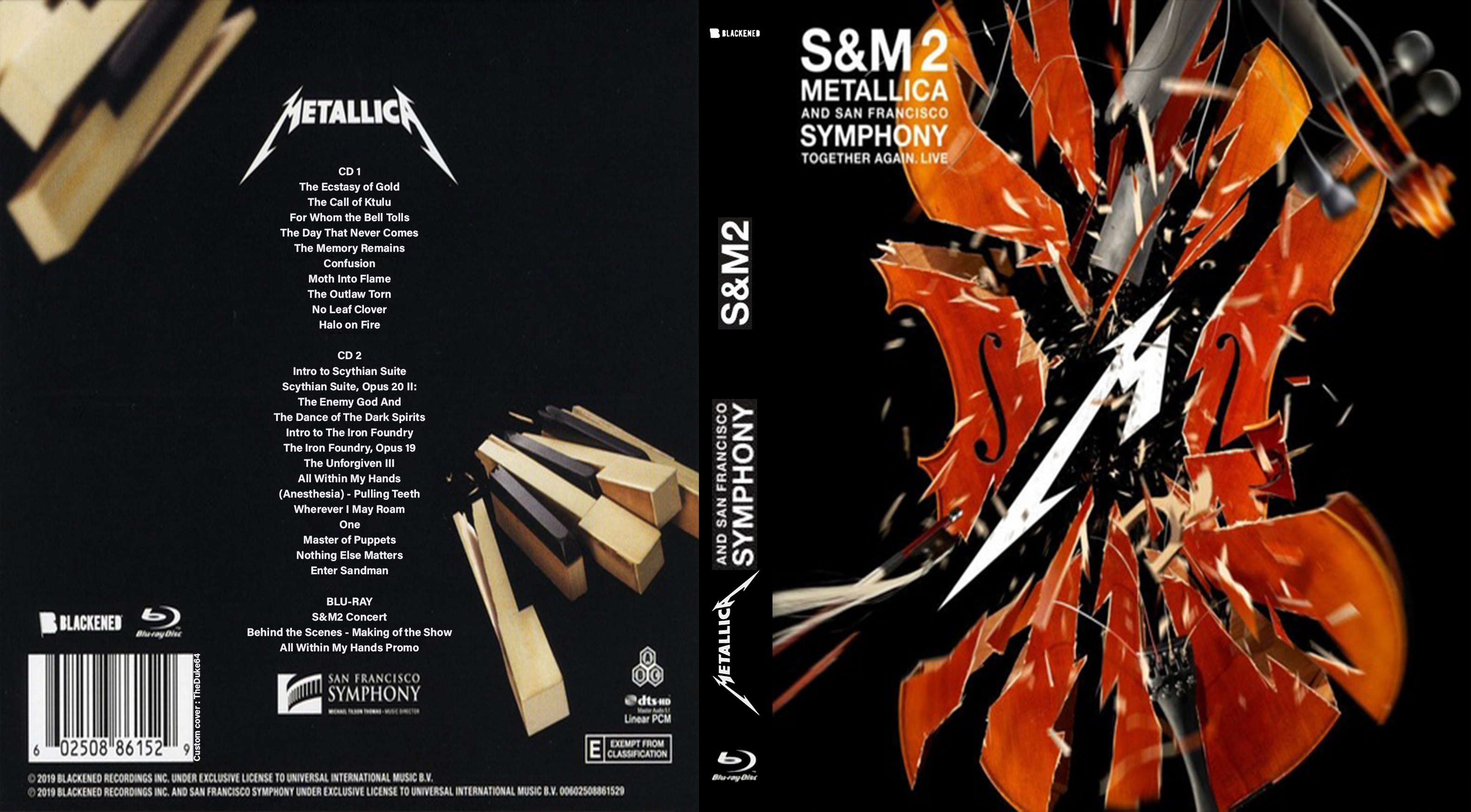 Jaquette DVD Metallica SM2 custom (BLU-RAY)