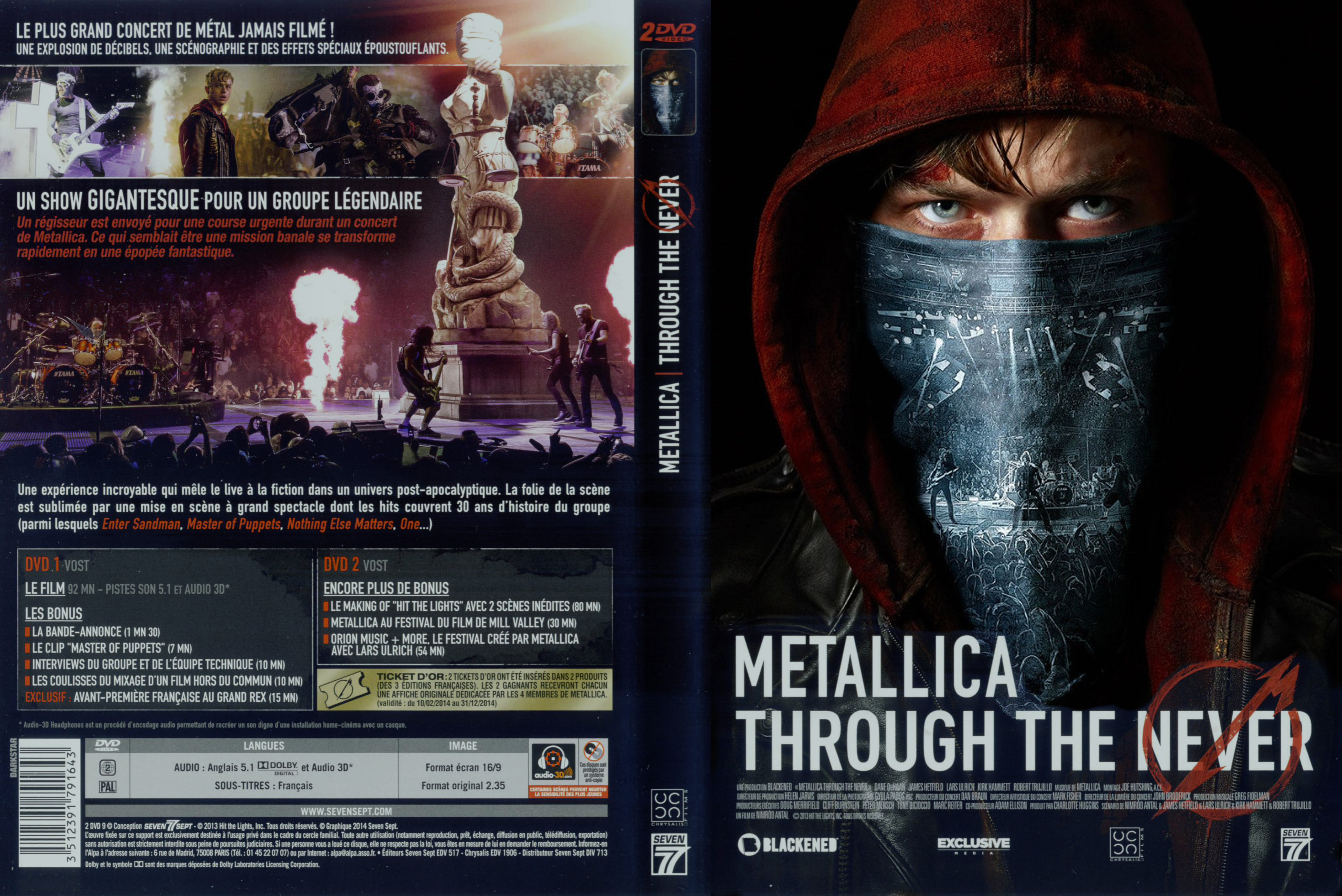 Jaquette DVD Metallica Through the Never