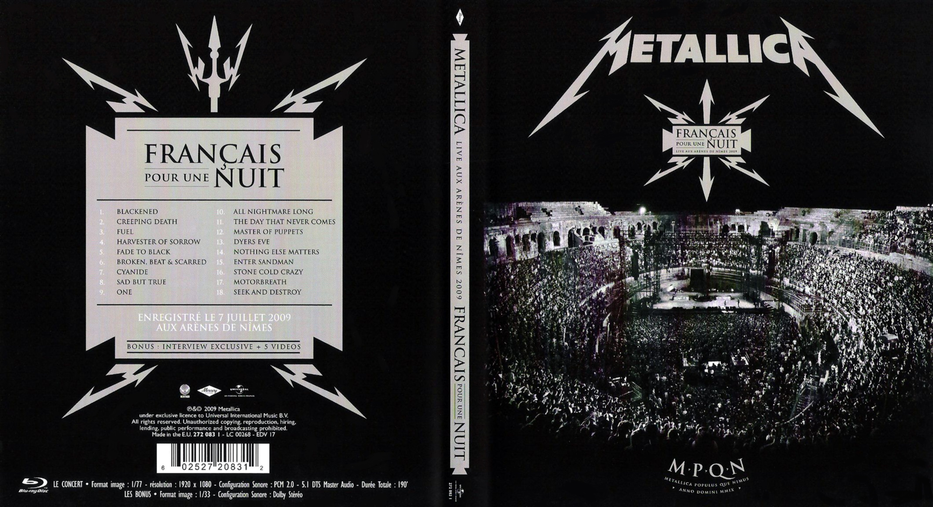 Jaquette DVD Metallica - Francais Pour Une Nuit (BLU-RAY)