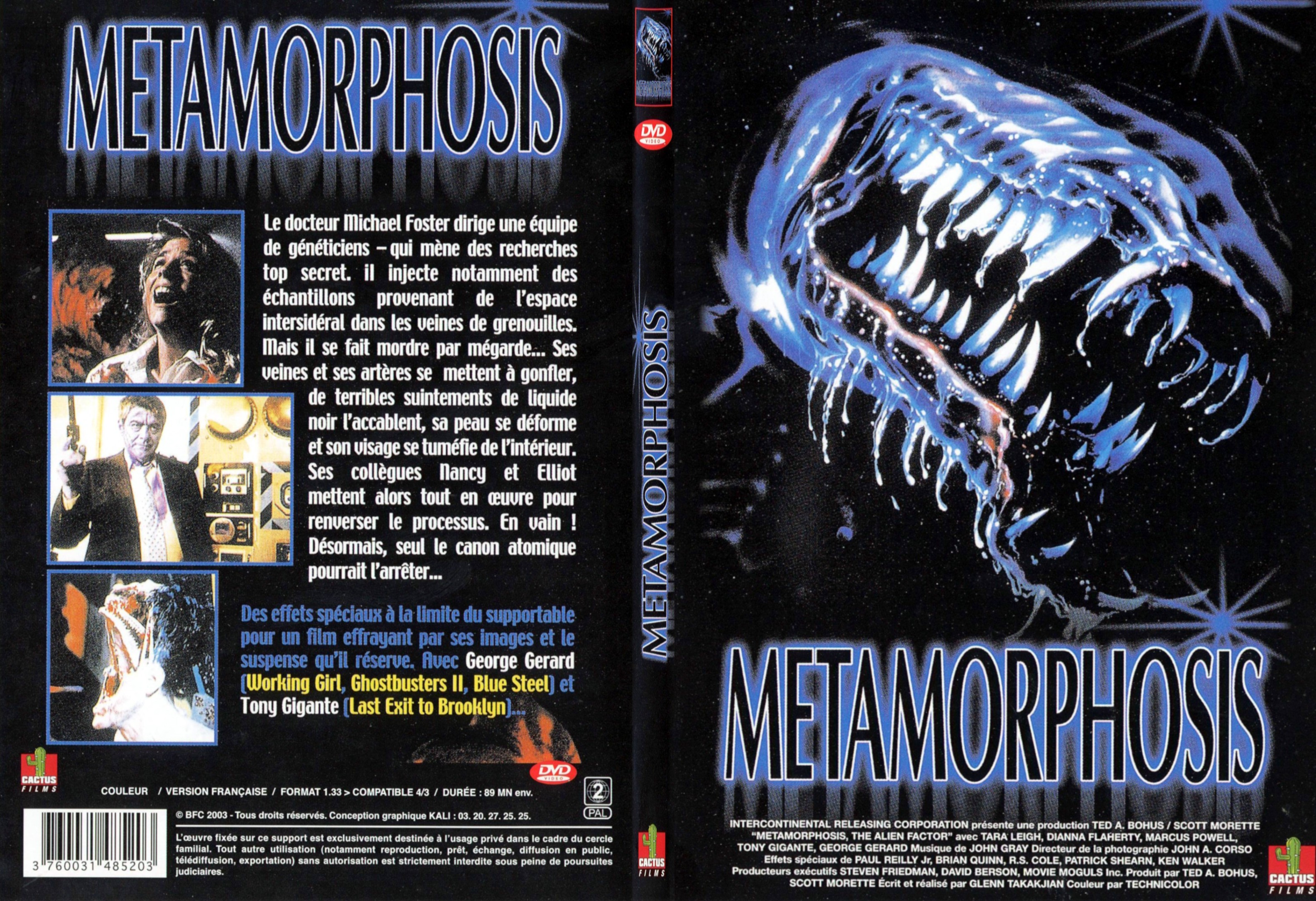 Jaquette DVD Metamorphosis - SLIM