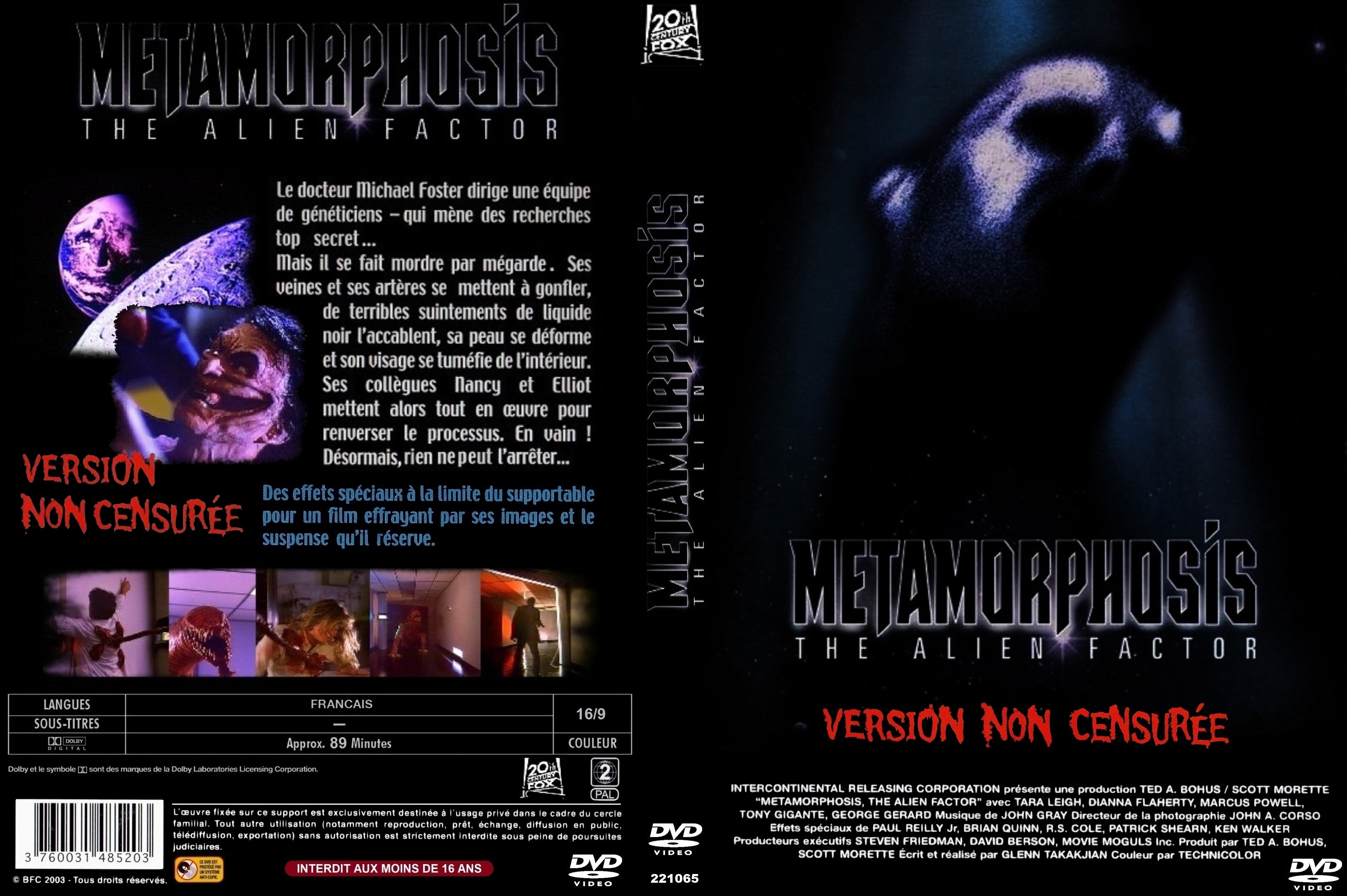 Jaquette DVD Metamorphosis custom
