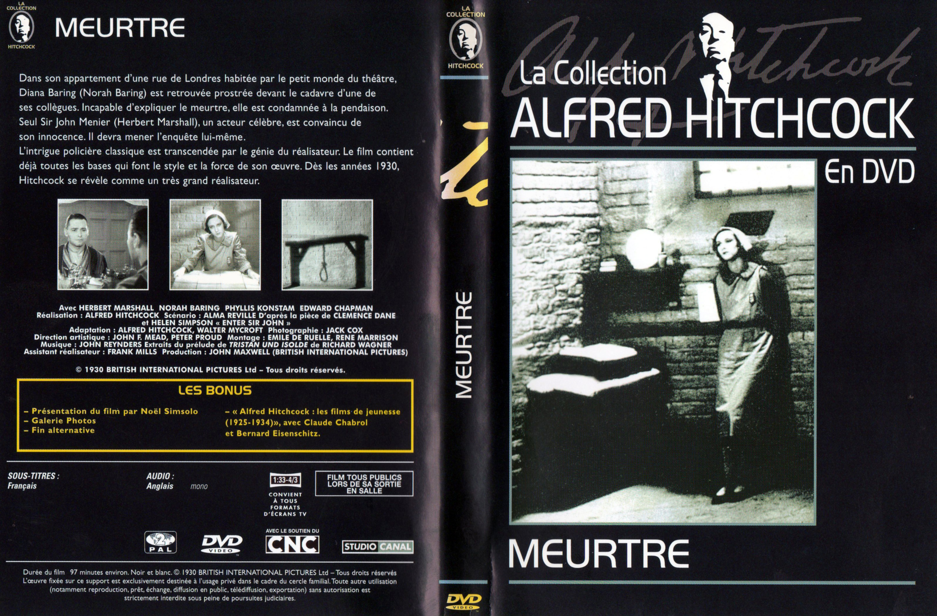 Jaquette DVD Meurtre