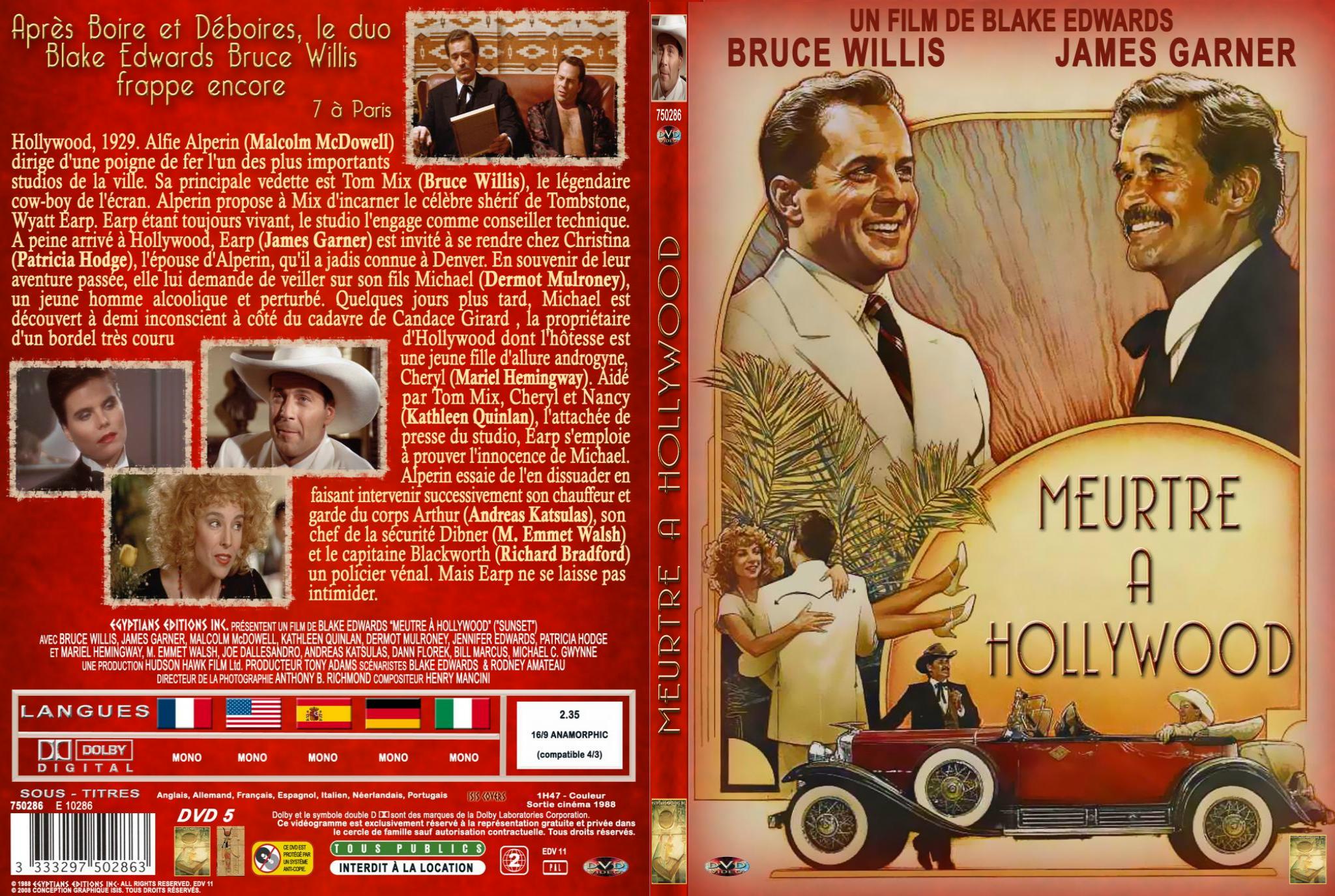 Jaquette DVD Meurtre a hollywood custom - SLIM