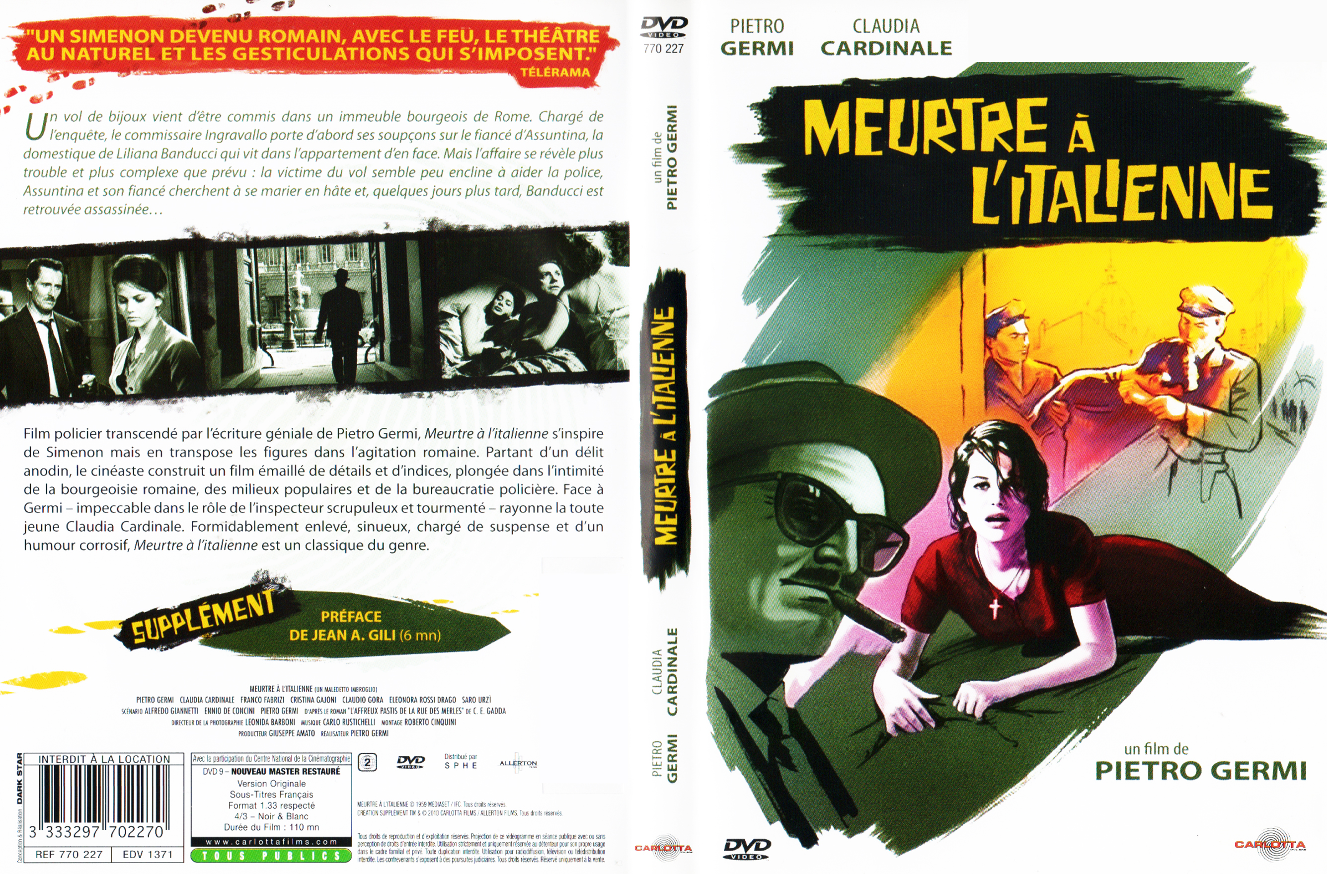 Jaquette DVD Meurtre  l