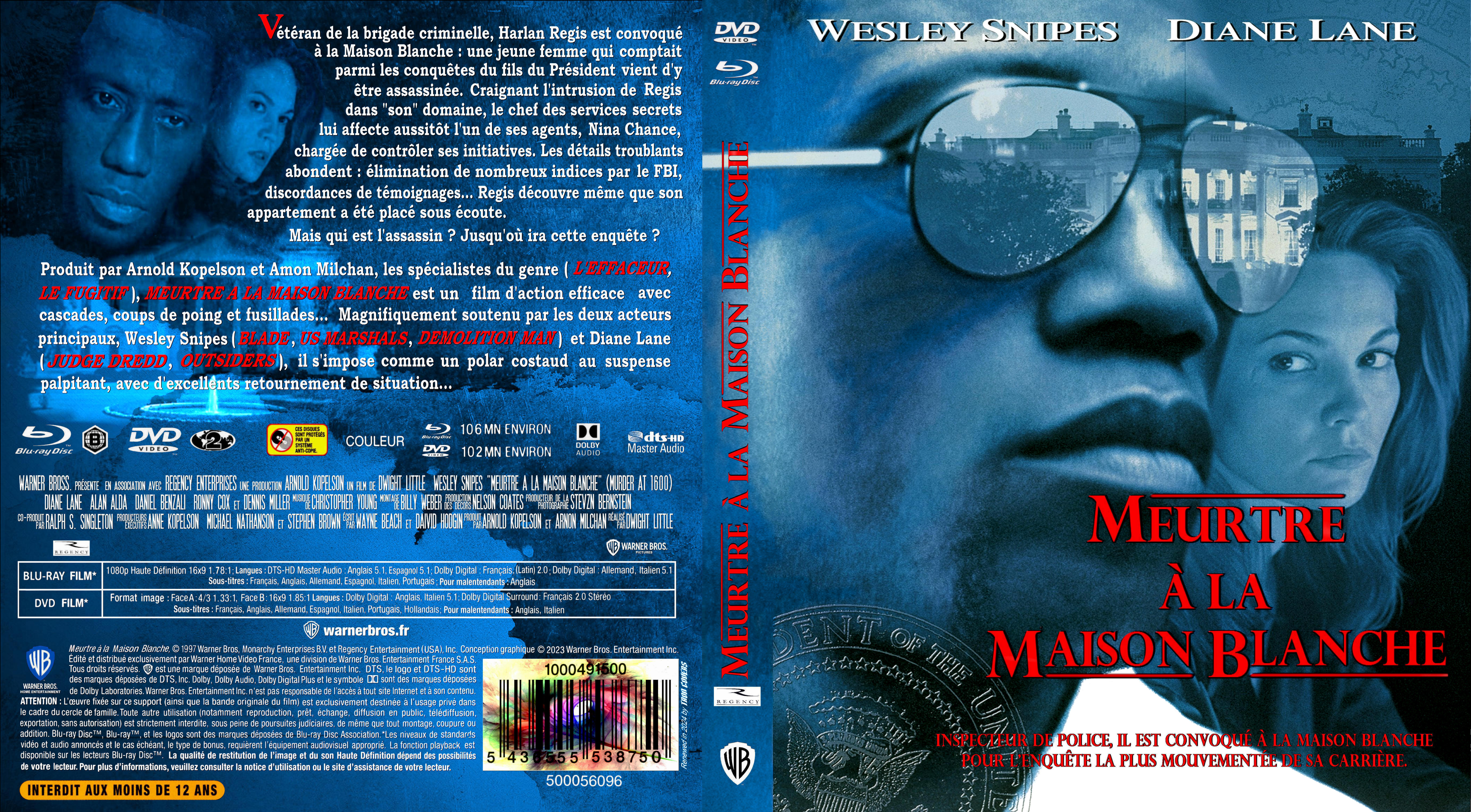 Jaquette DVD Meurtre a la Maison Blanche custom (BLU-RAY)