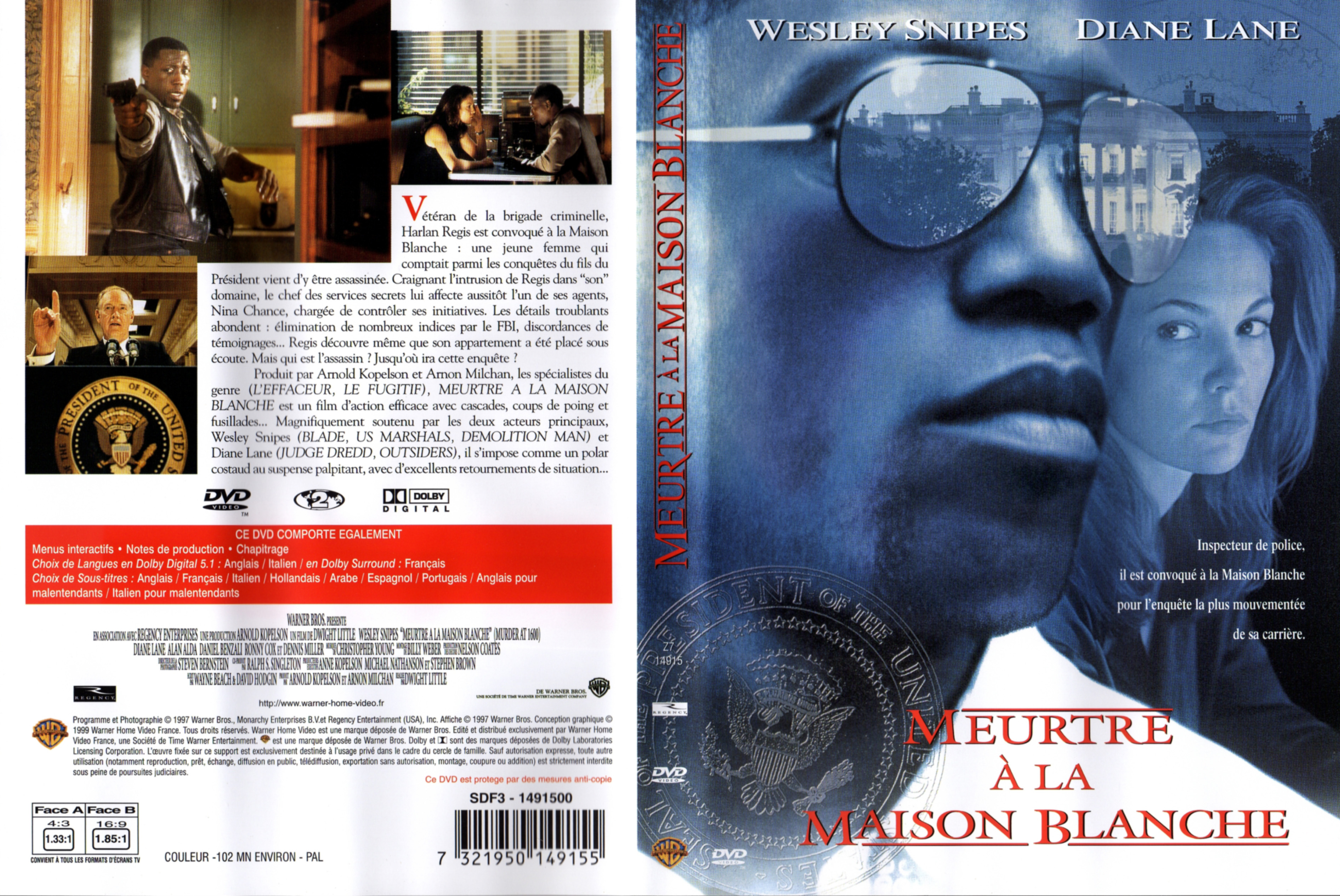 Jaquette DVD Meurtre  la Maison Blanche v3