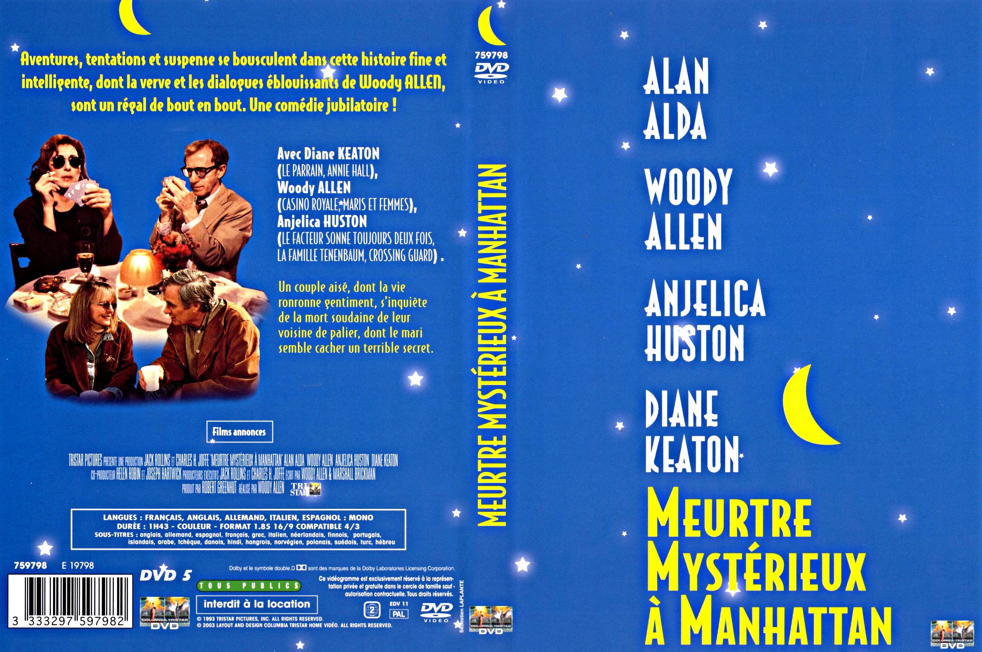 Jaquette DVD Meurtre mysterieux  Manhattan