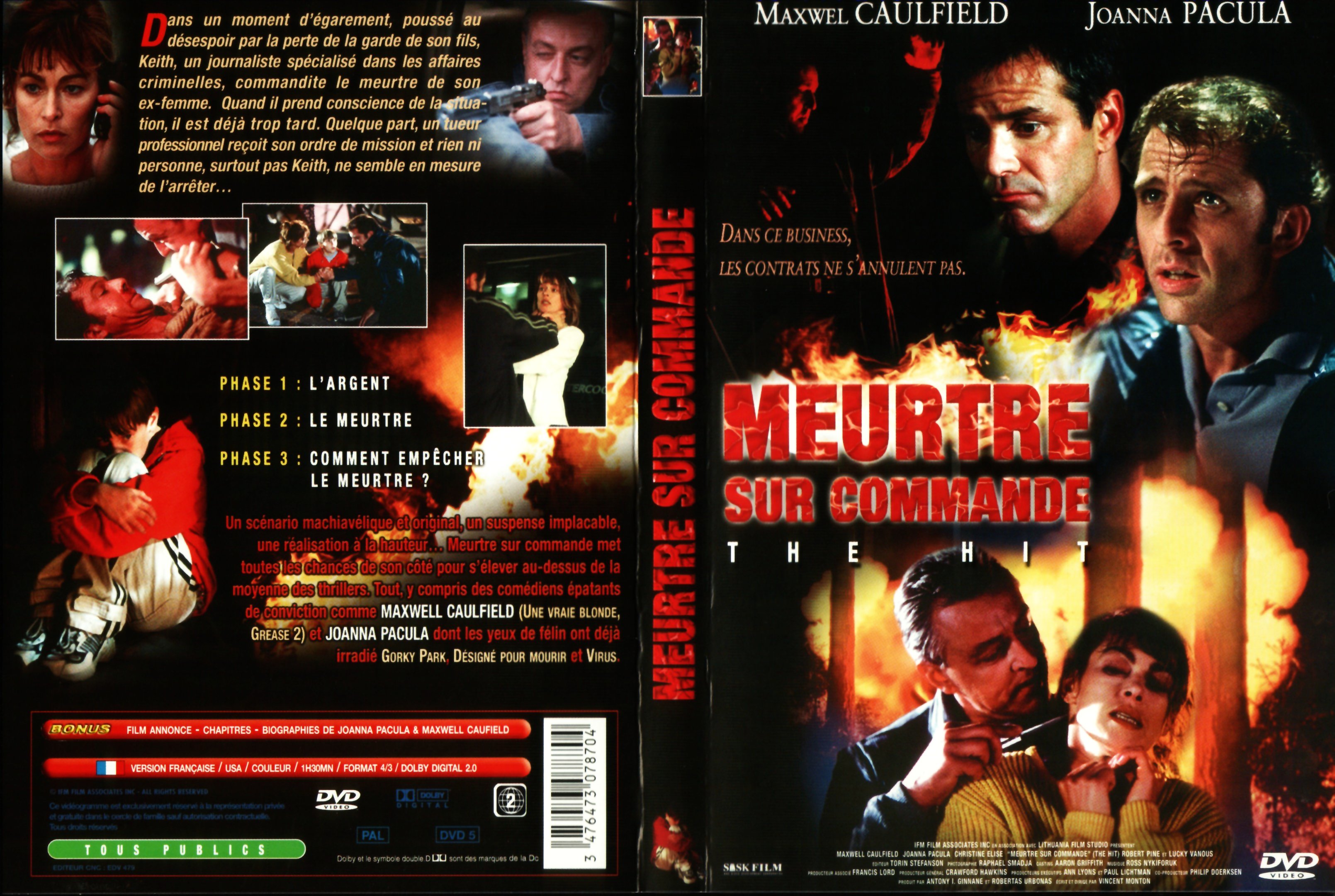 Jaquette DVD Meurtre sur commande