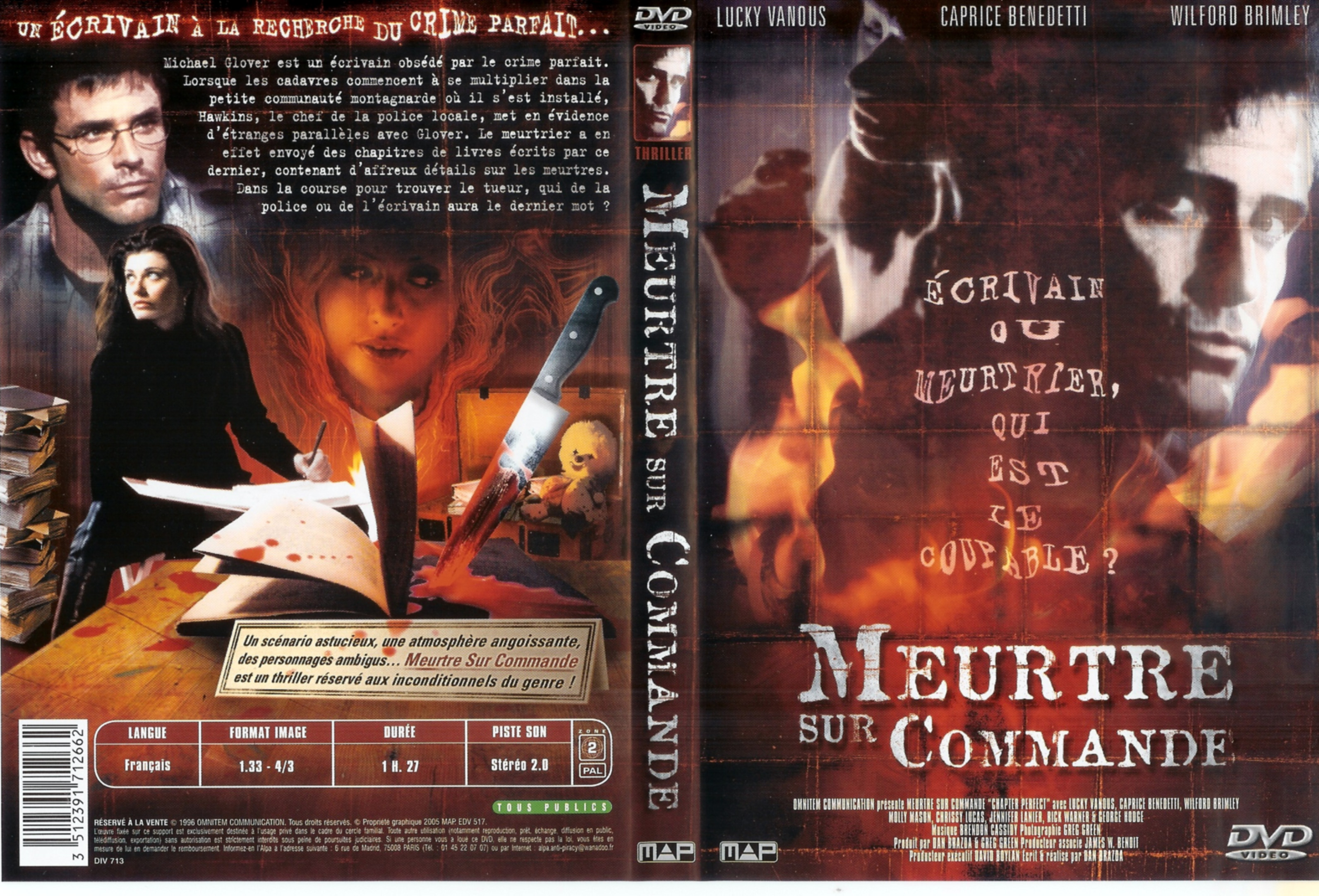 Jaquette DVD Meurtre sur commande (1996)