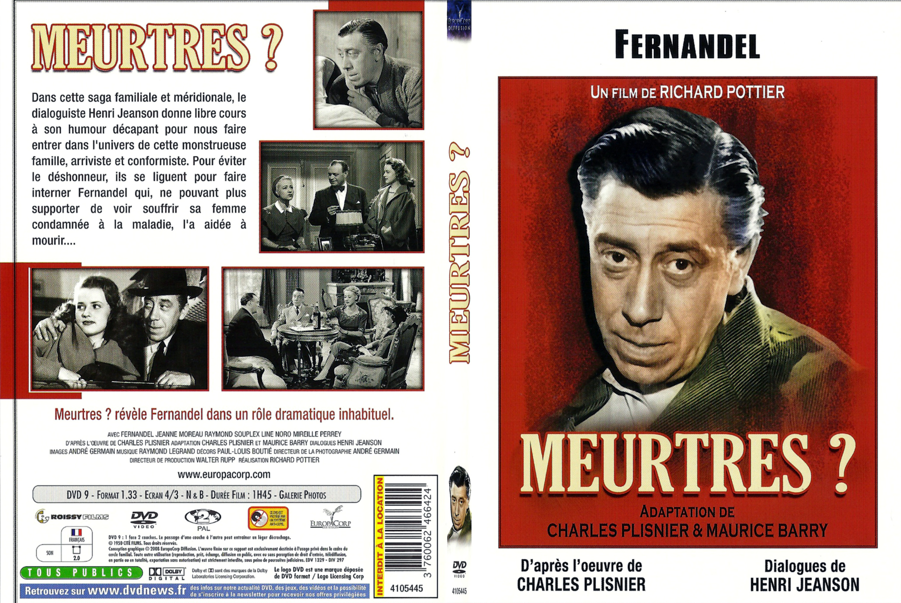 Jaquette DVD Meurtres (1950) - SLIM