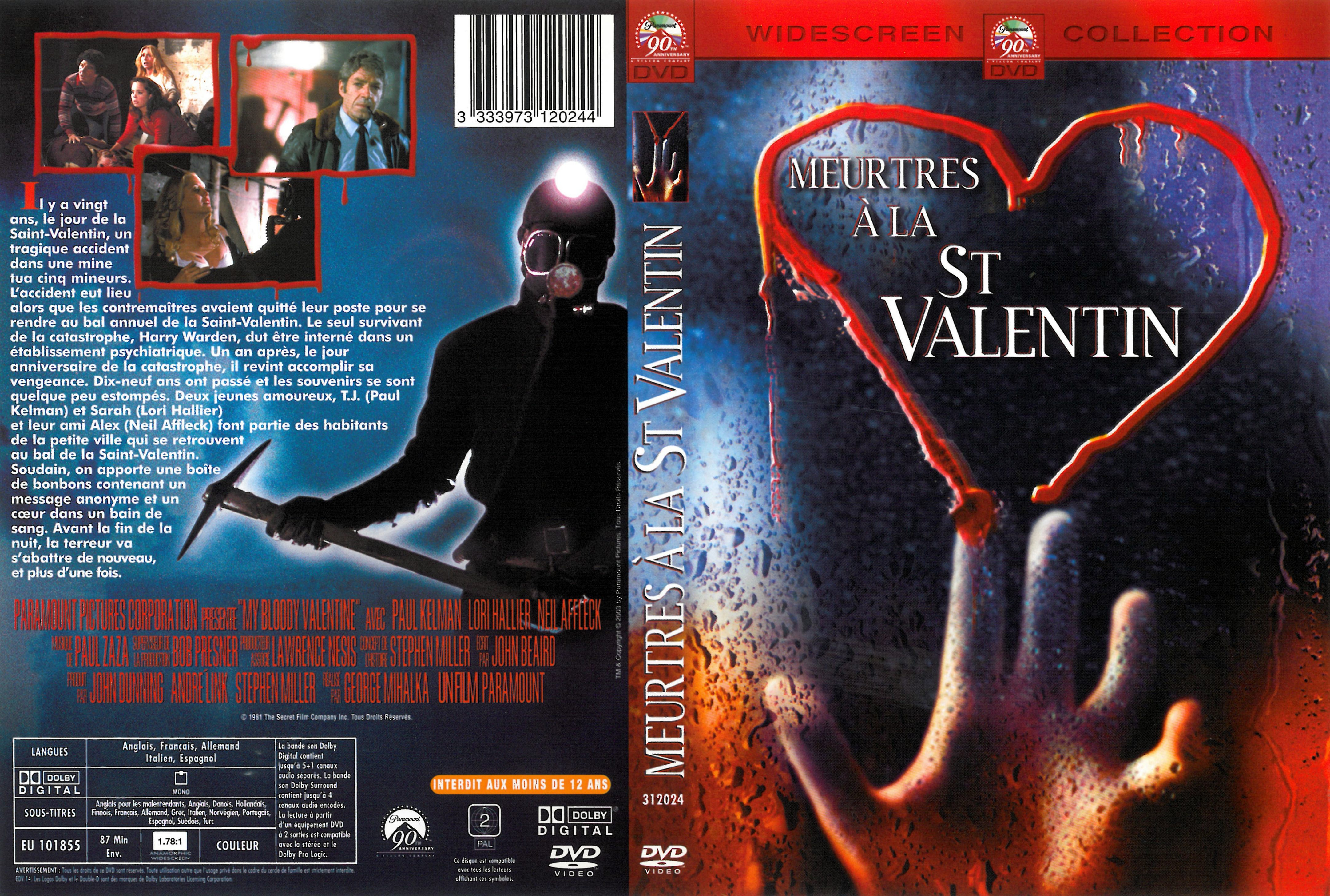 Jaquette DVD Meurtres  la St Valentin (1981)