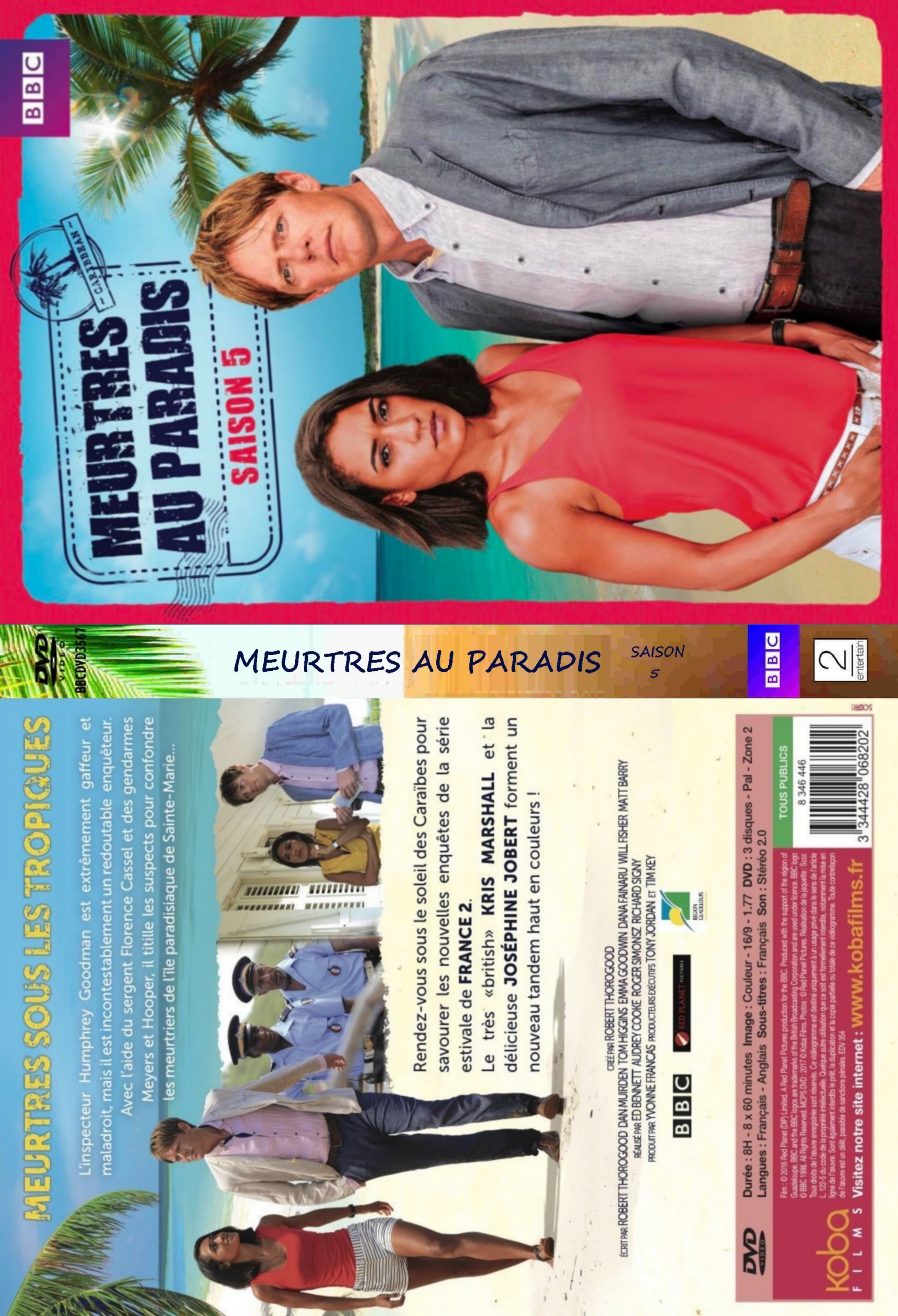 Jaquette DVD Meurtres au Paradis 5 - SLIM