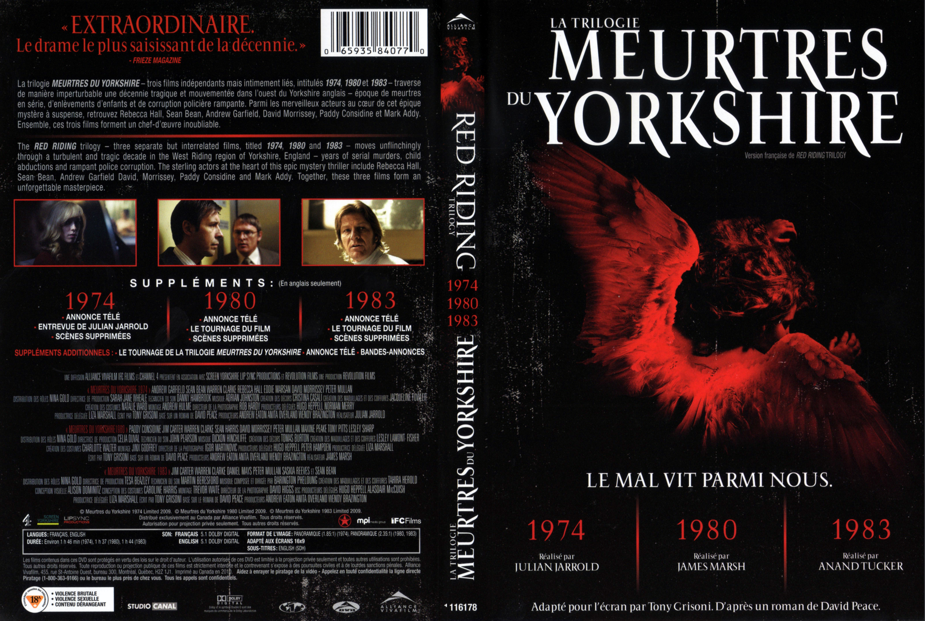 Jaquette DVD Meurtres du Yorkshire Trilogie - Red Riding Trilogy (Canadienne)