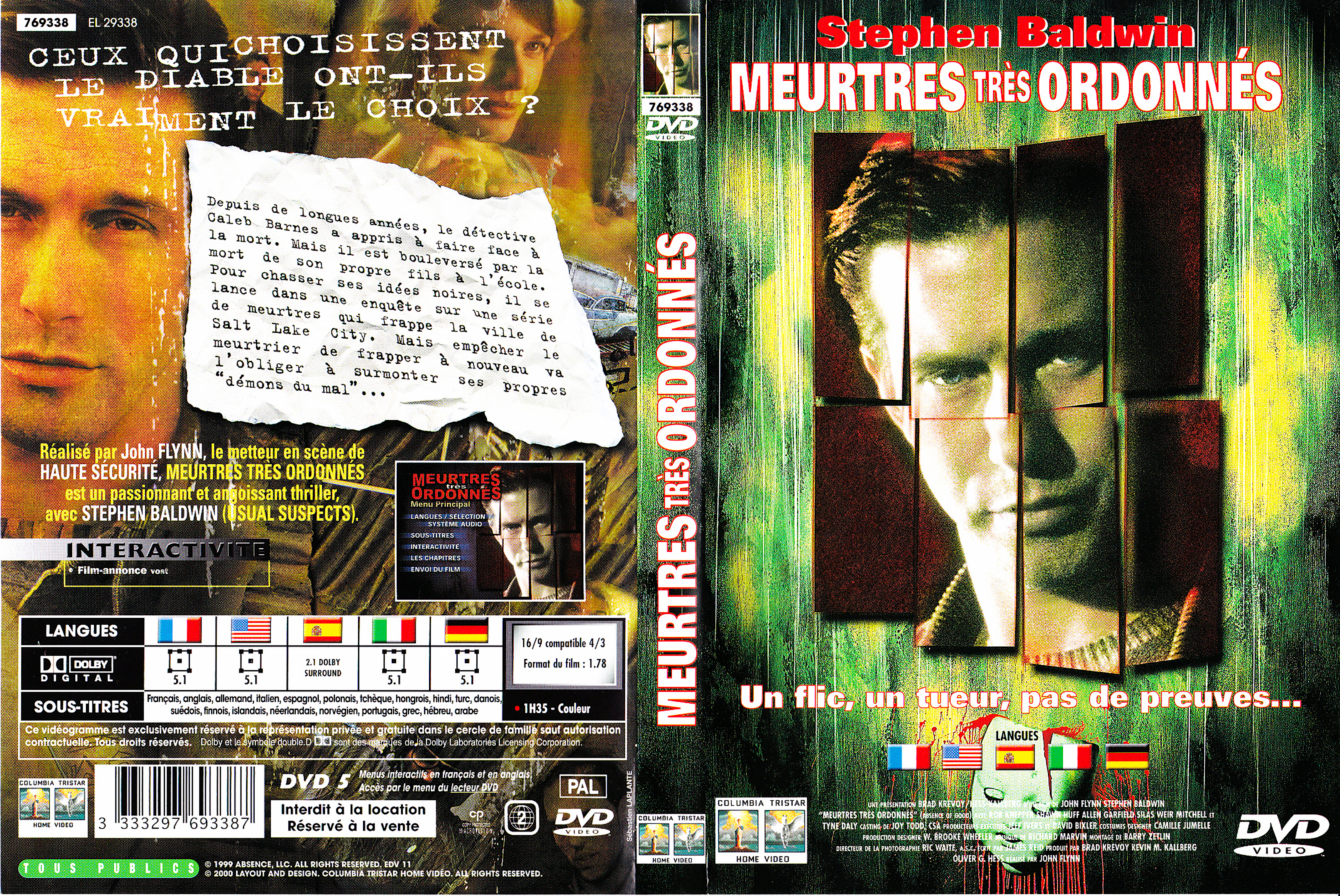 Jaquette DVD Meurtres trs ordonns