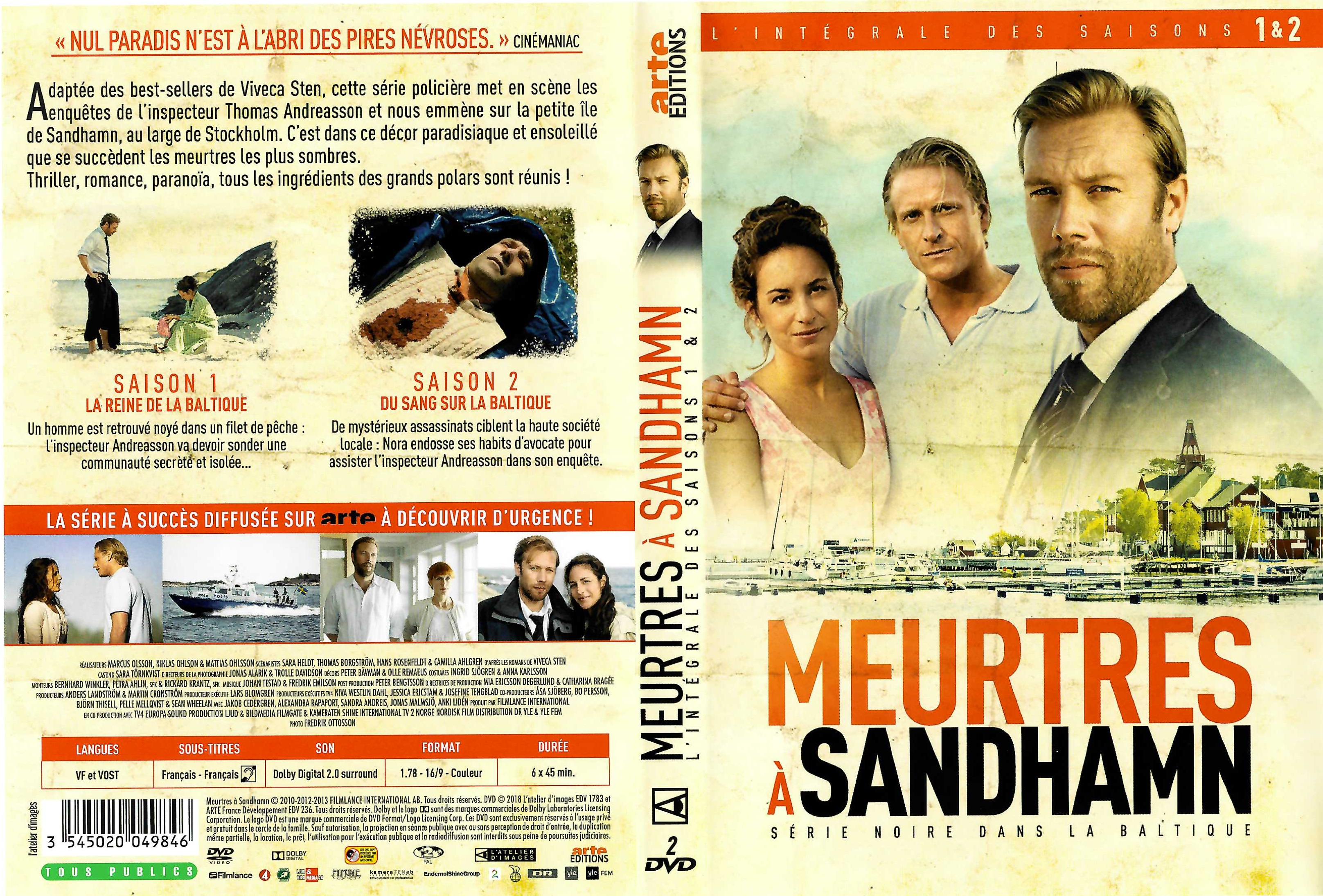 Jaquette DVD Meutres  Sandhamn Saisons 1 et 2