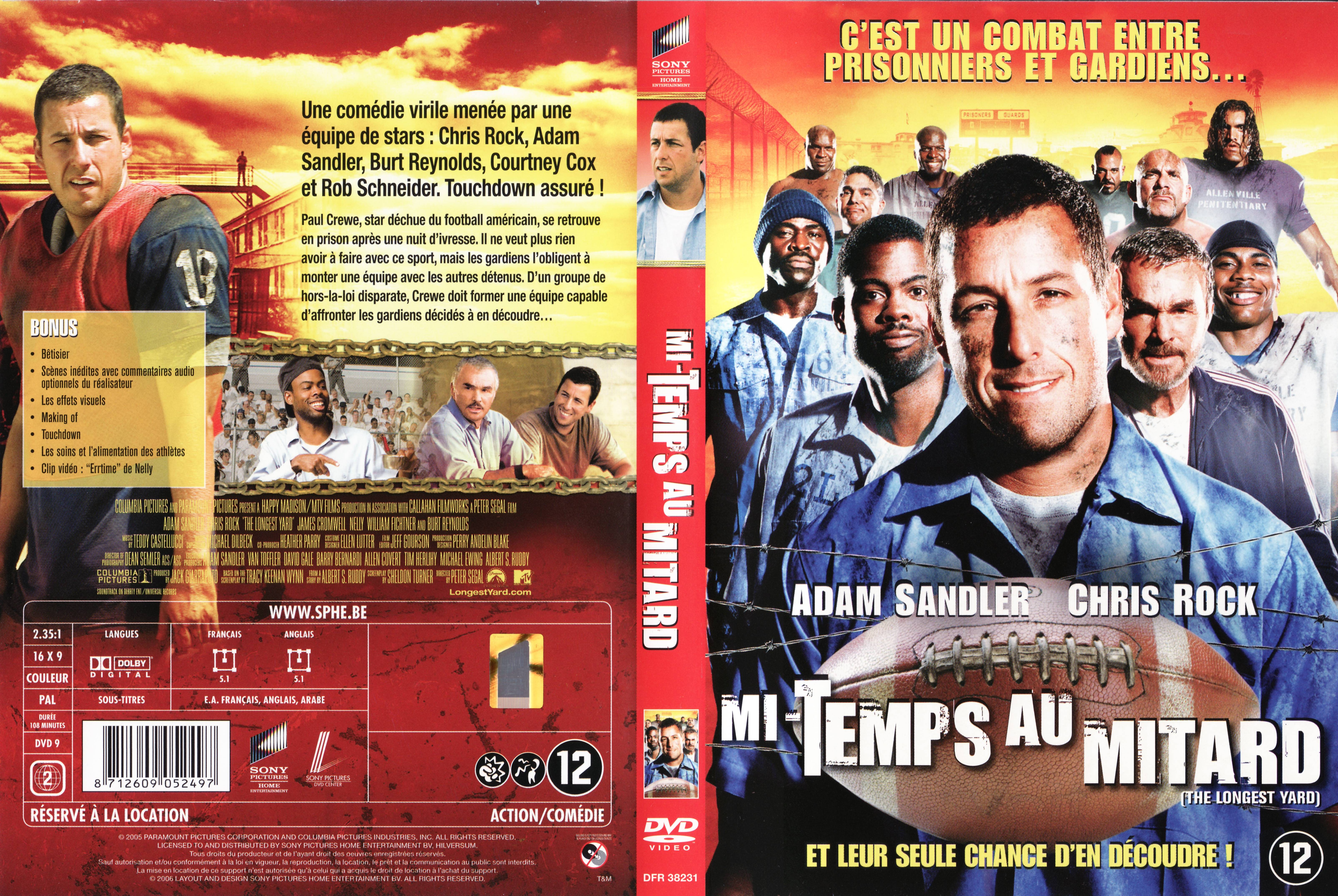 Jaquette DVD Mi-temps au mitard