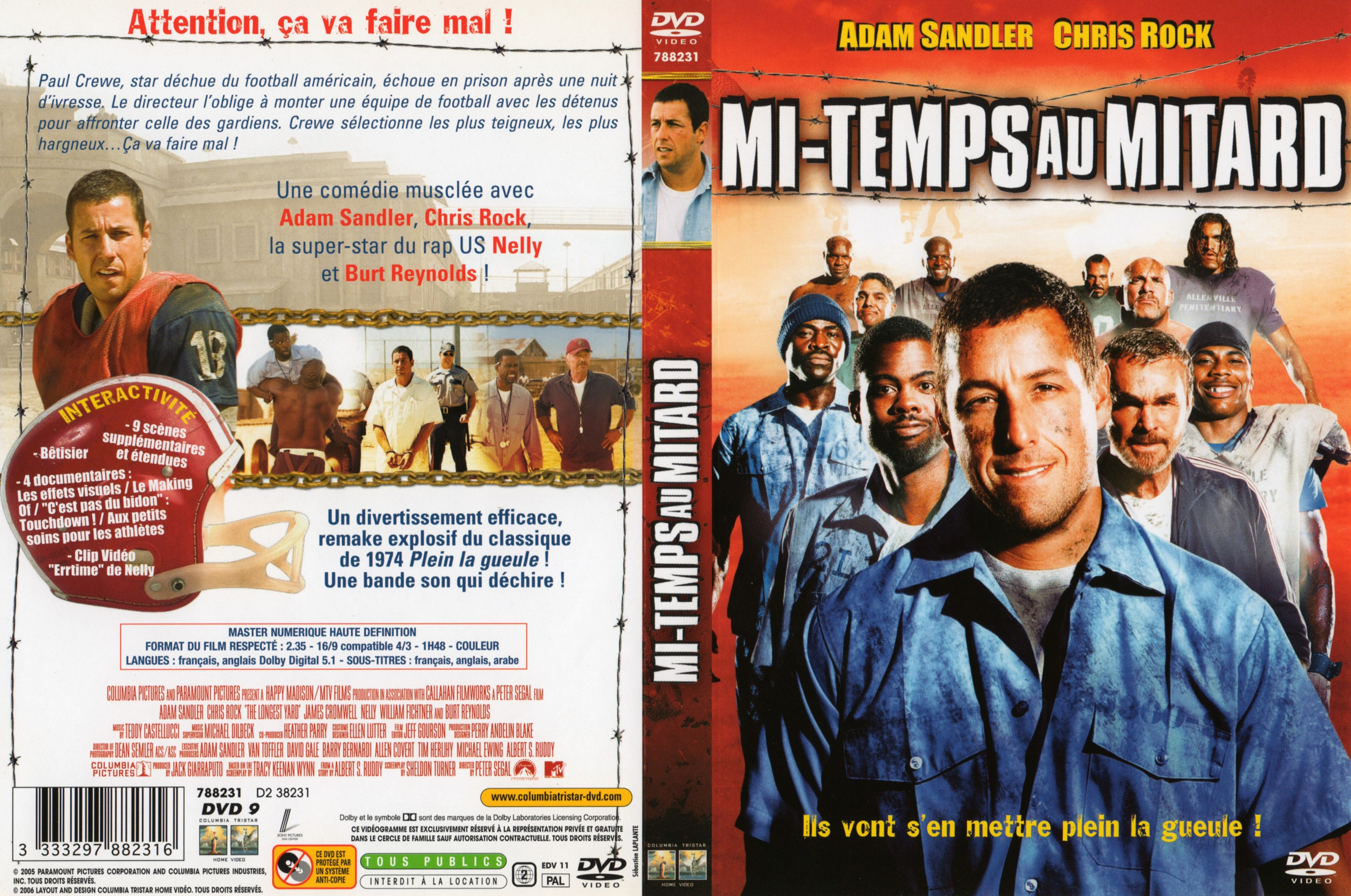 Jaquette DVD Mi-temps au mitard v2