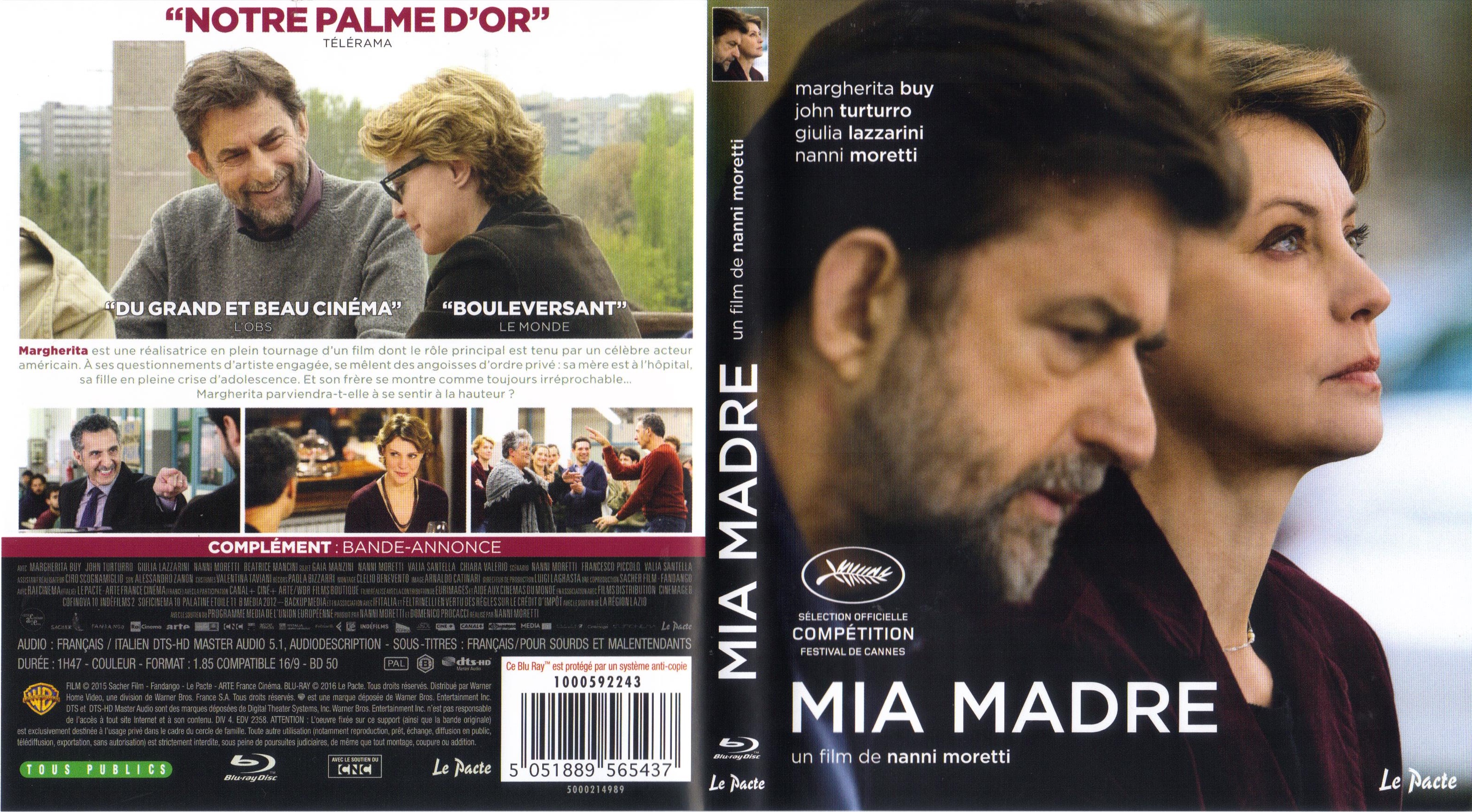 Jaquette DVD Mia Madre (BLU-RAY)