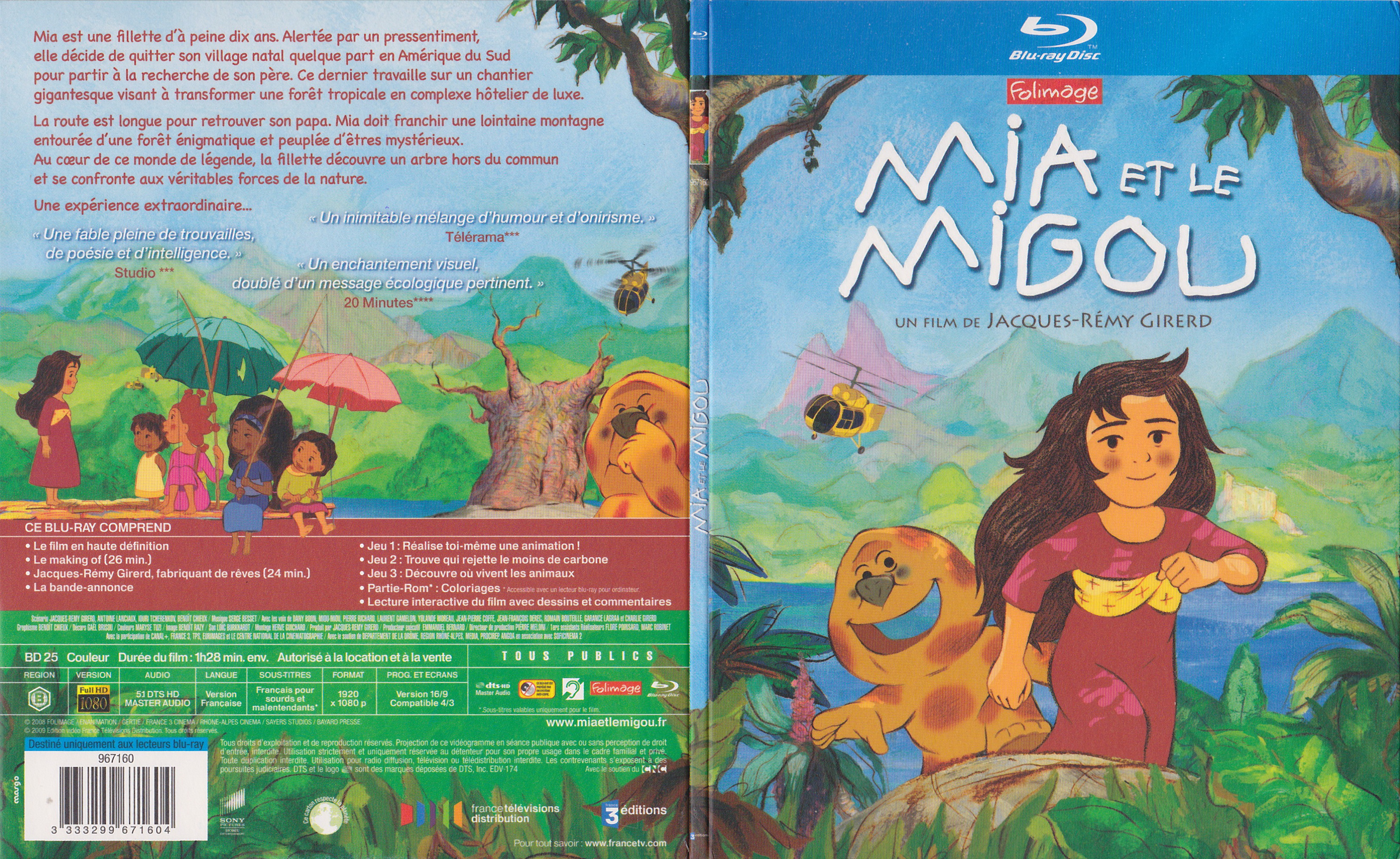 Jaquette DVD Mia et le Migou (BLU-RAY)