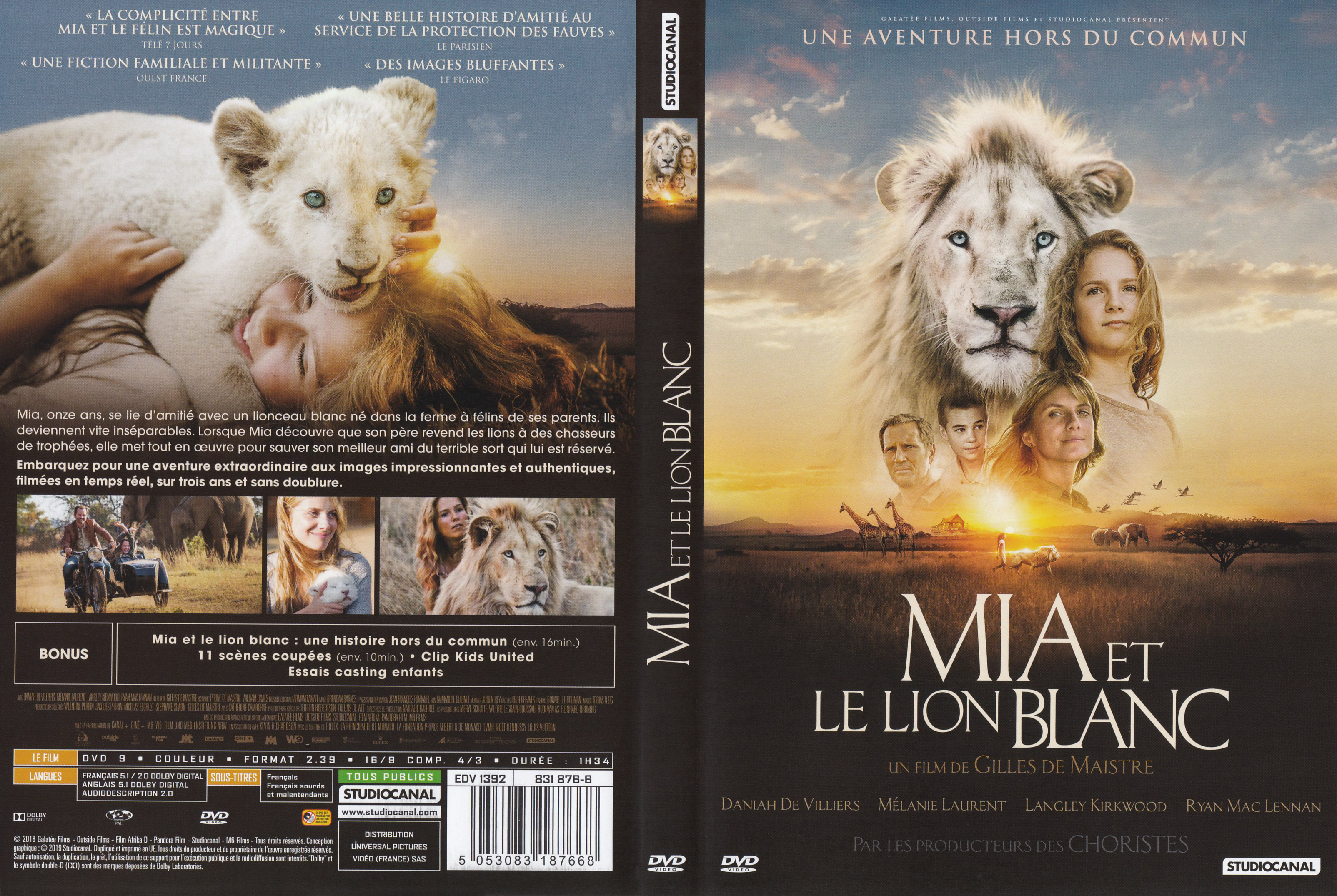 Jaquette DVD Mia et le lion blanc