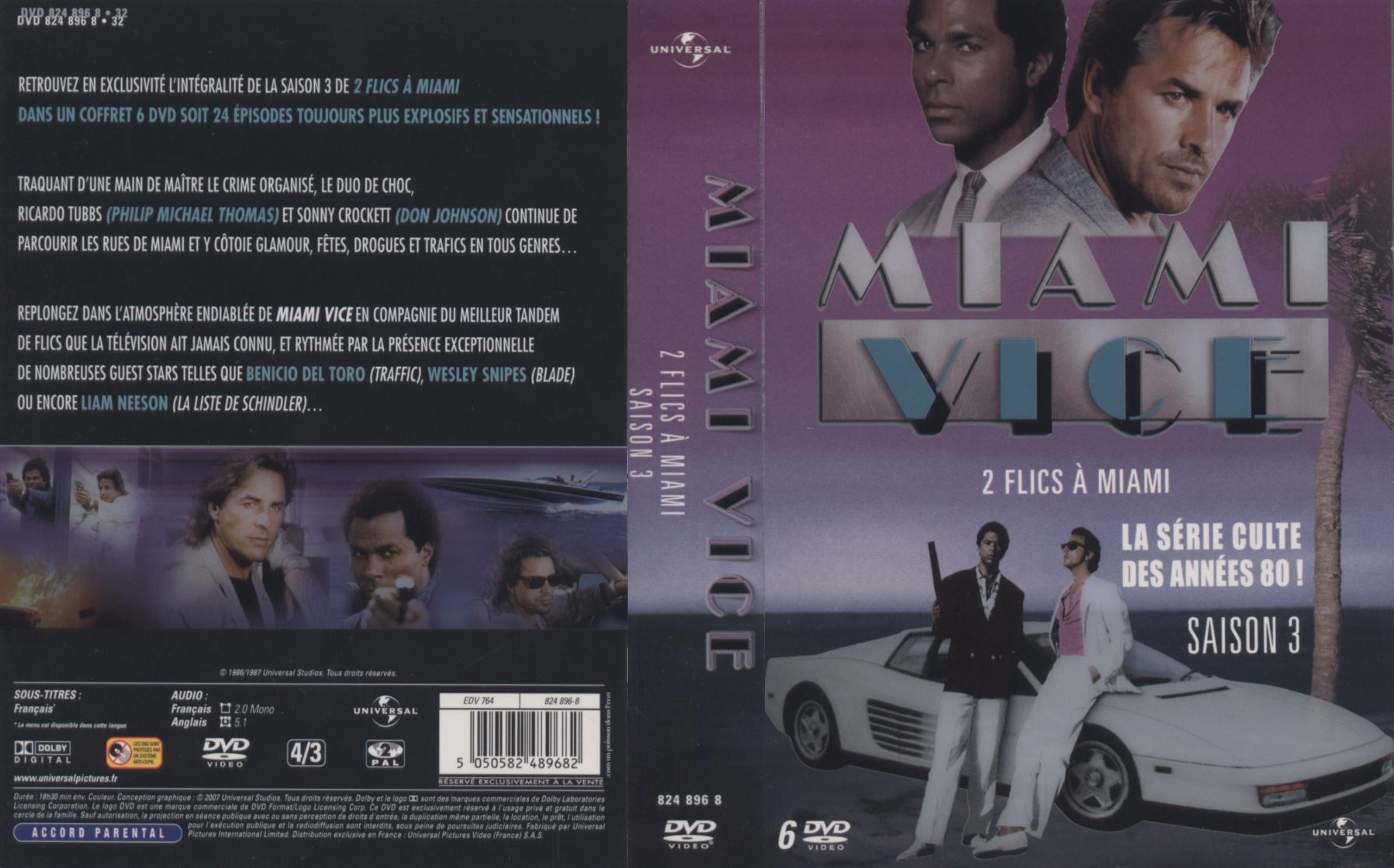 Jaquette DVD Miami vice Saison 3 COFFRET