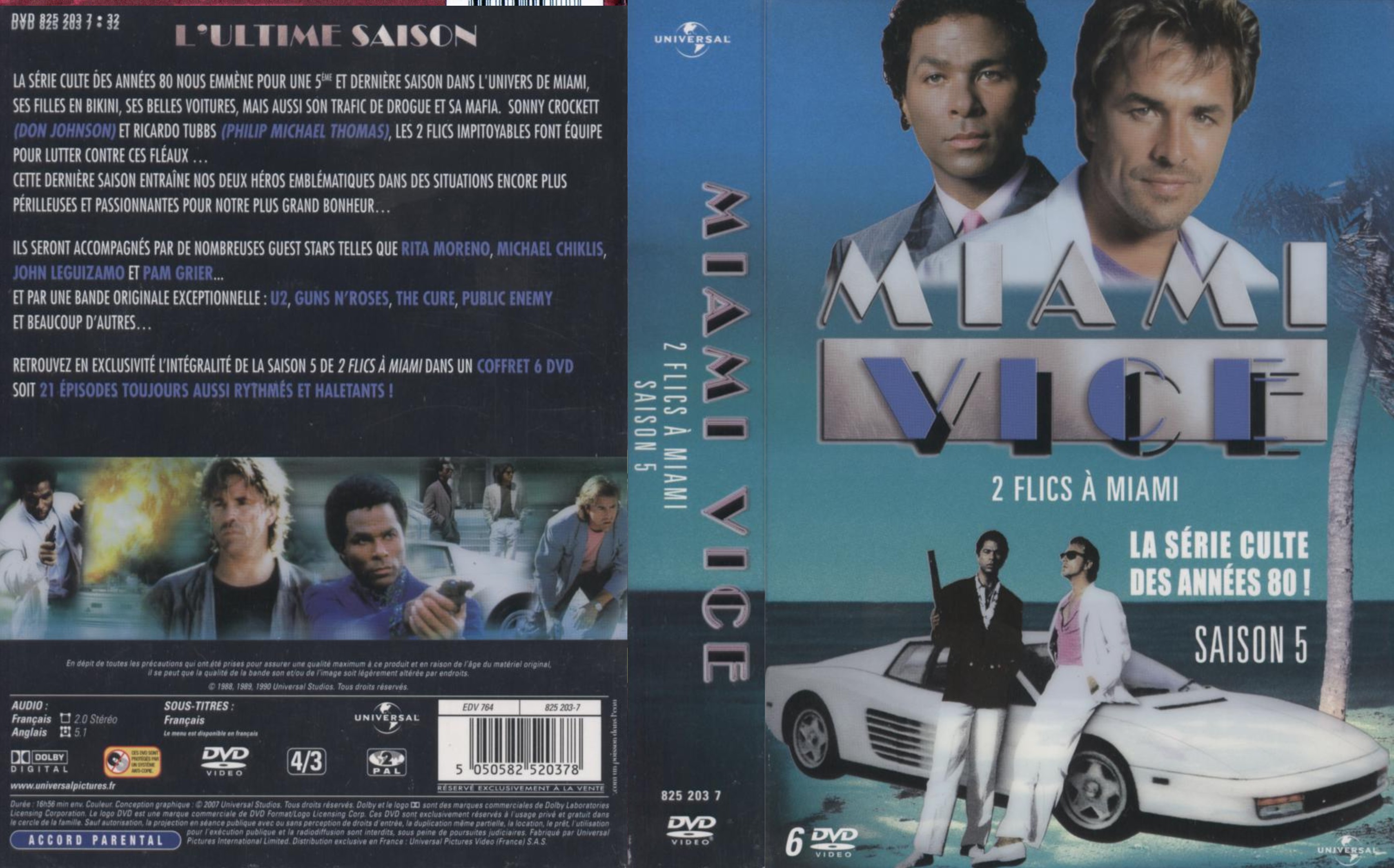 Jaquette DVD Miami vice Saison 5 COFFRET