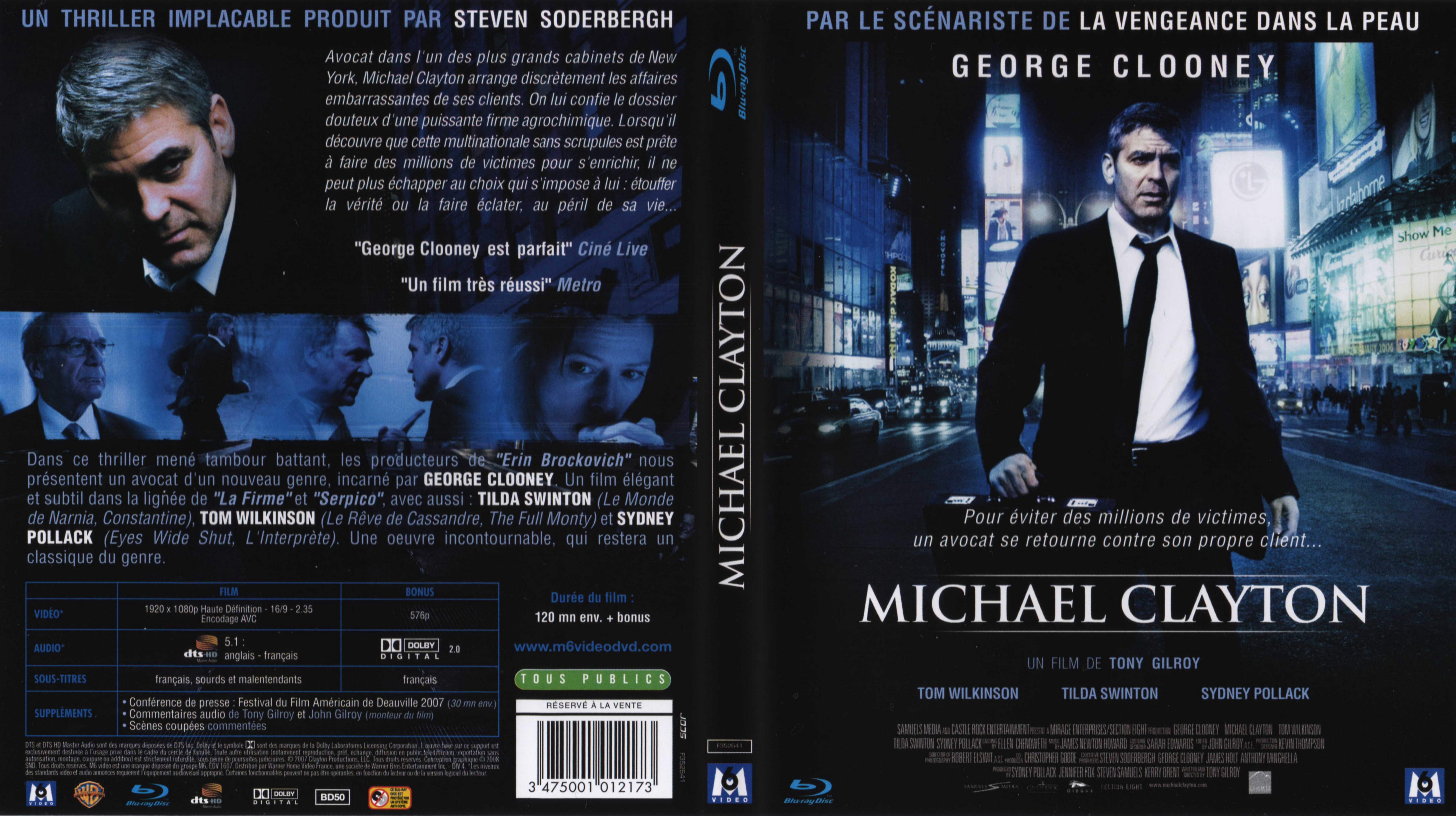 Jaquette DVD Michael Clayton (BLU-RAY)