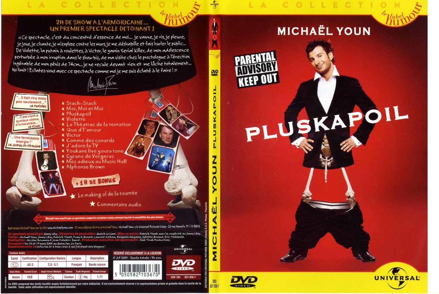 Jaquette DVD Michael Youn pluskapoil - SLIM