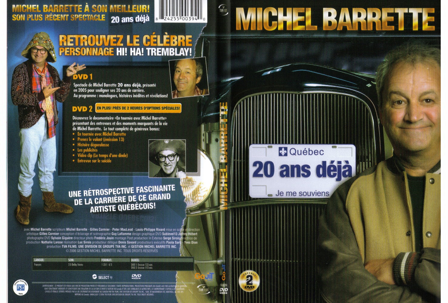 Jaquette DVD Michel Barette 20 ans dj - SLIM