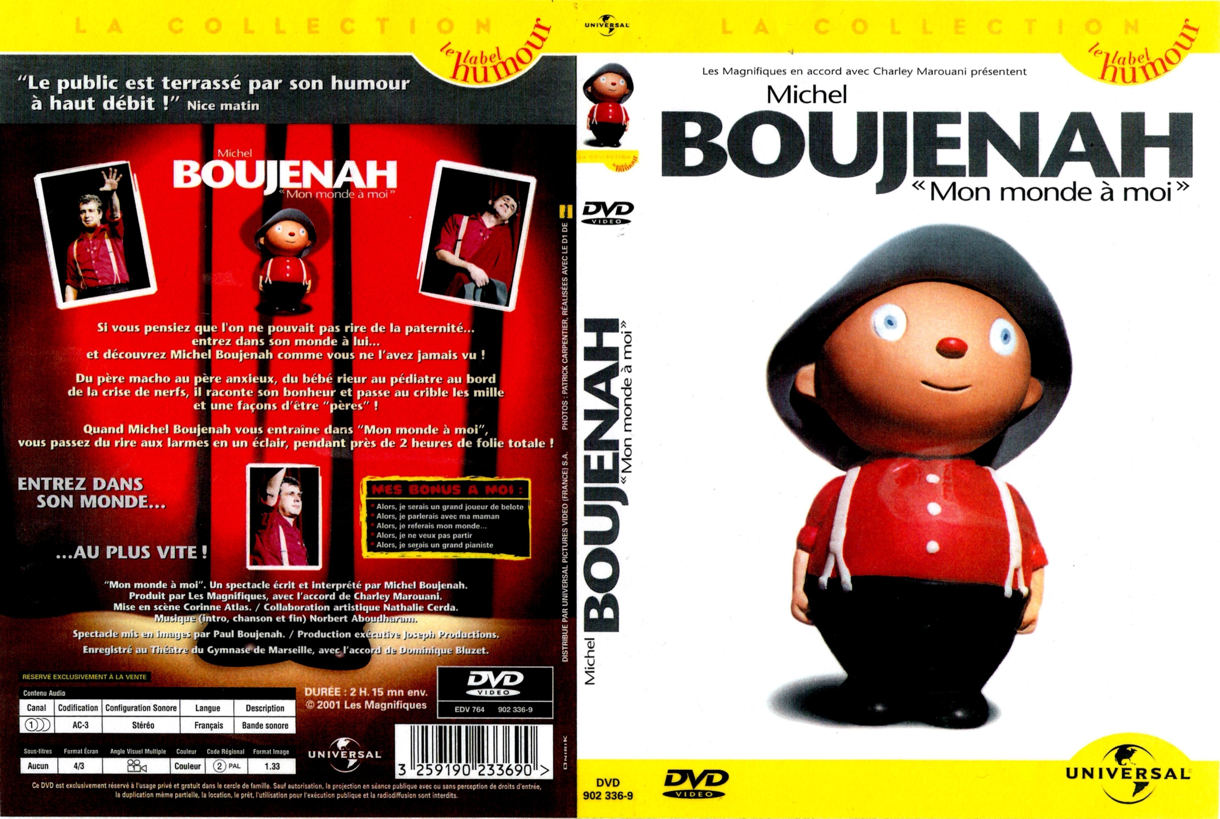 Jaquette DVD Michel Boujenah mon monde  moi