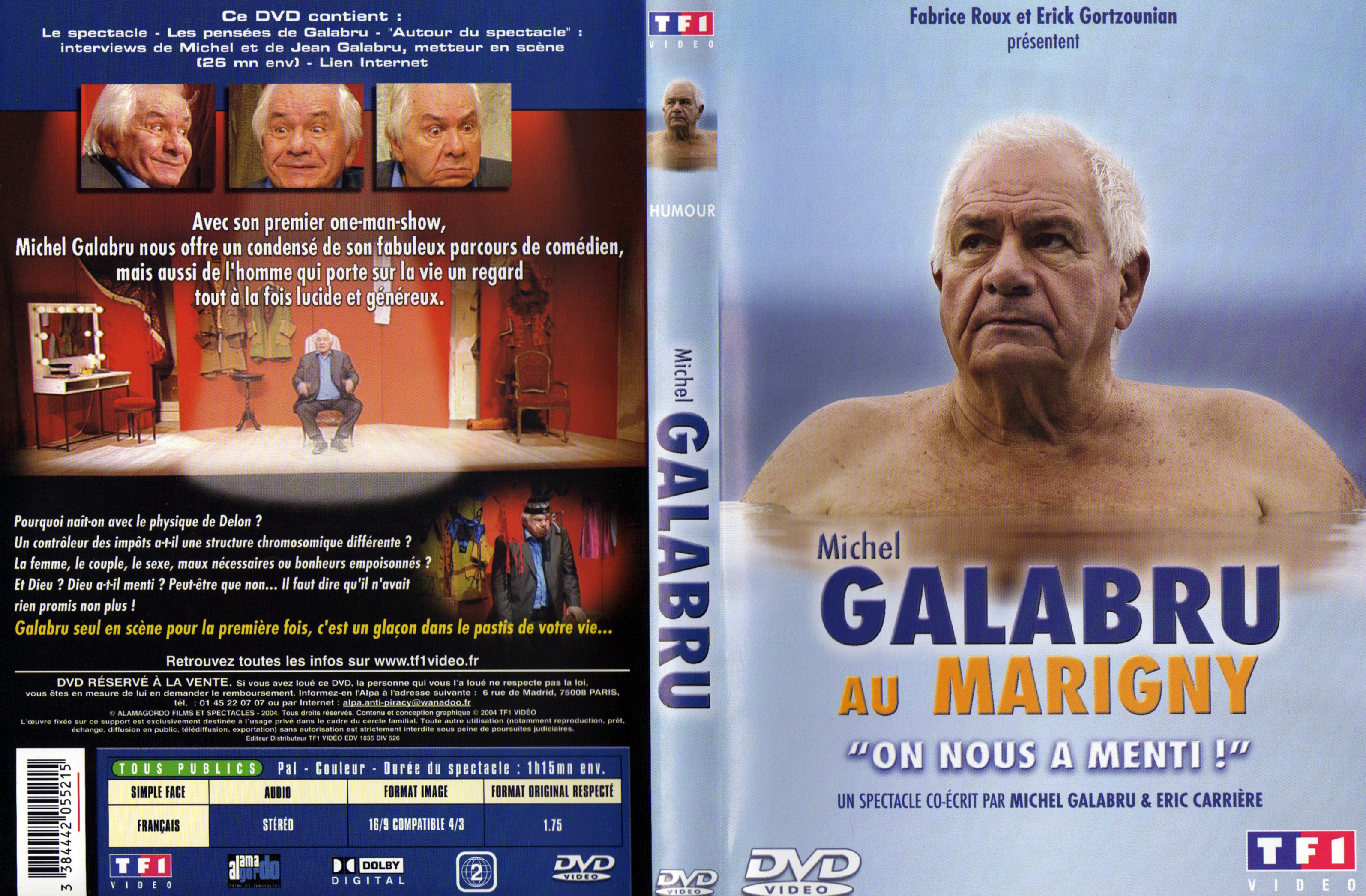 Jaquette DVD Michel Galabru on nous a menti 