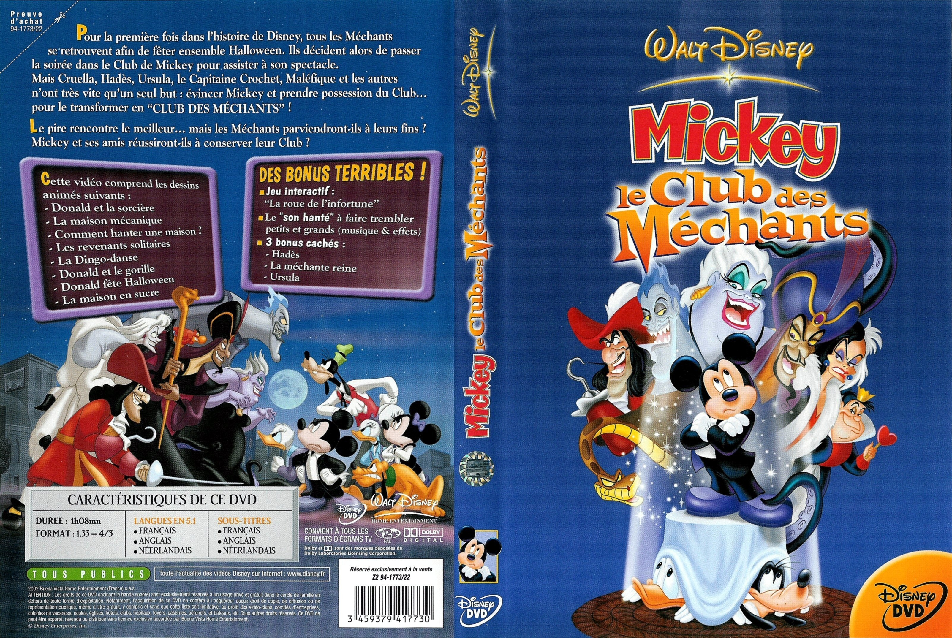 Jaquette DVD Mickey Le club des mechants