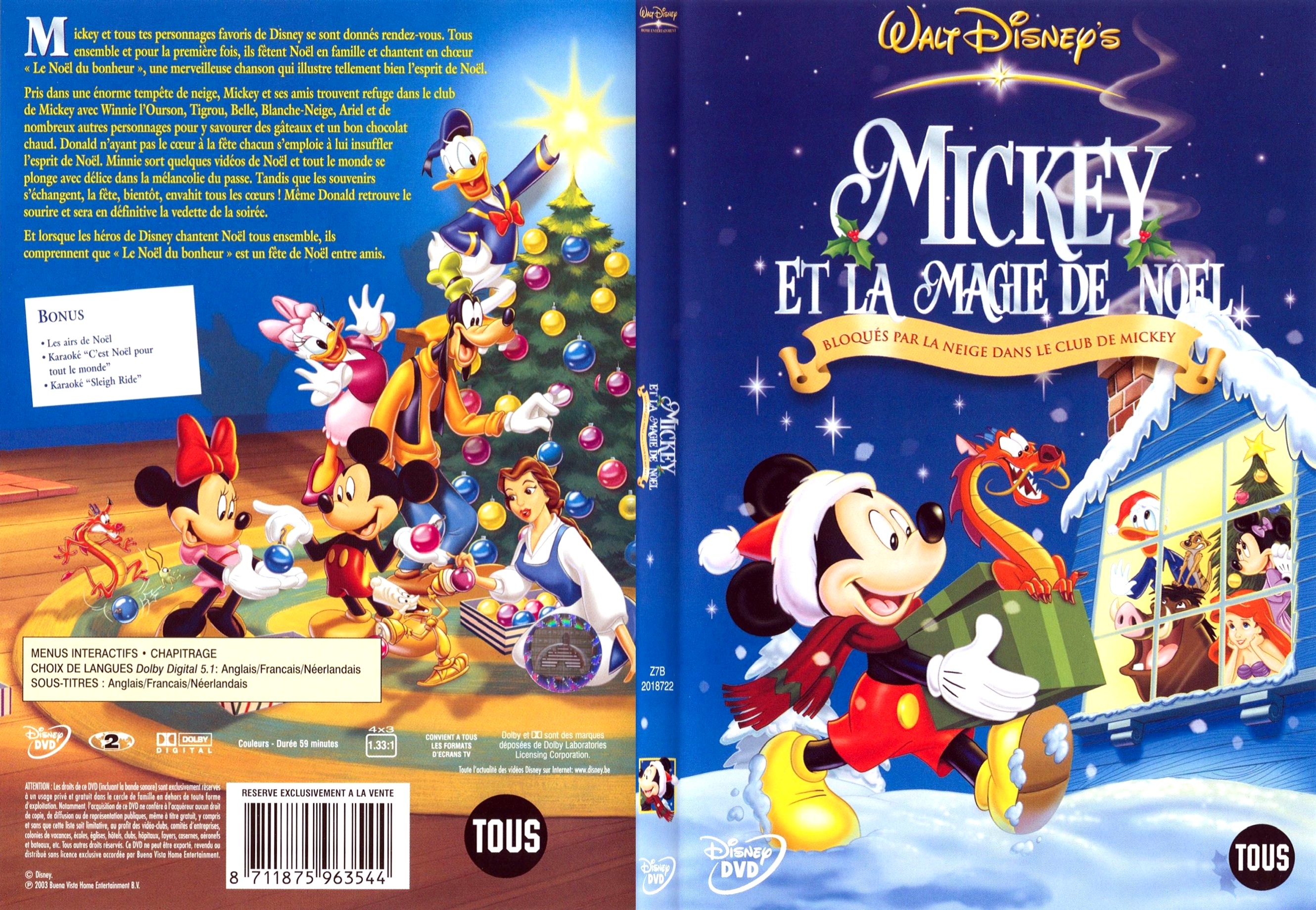Jaquette DVD Mickey et la magie de Noel - SLIM