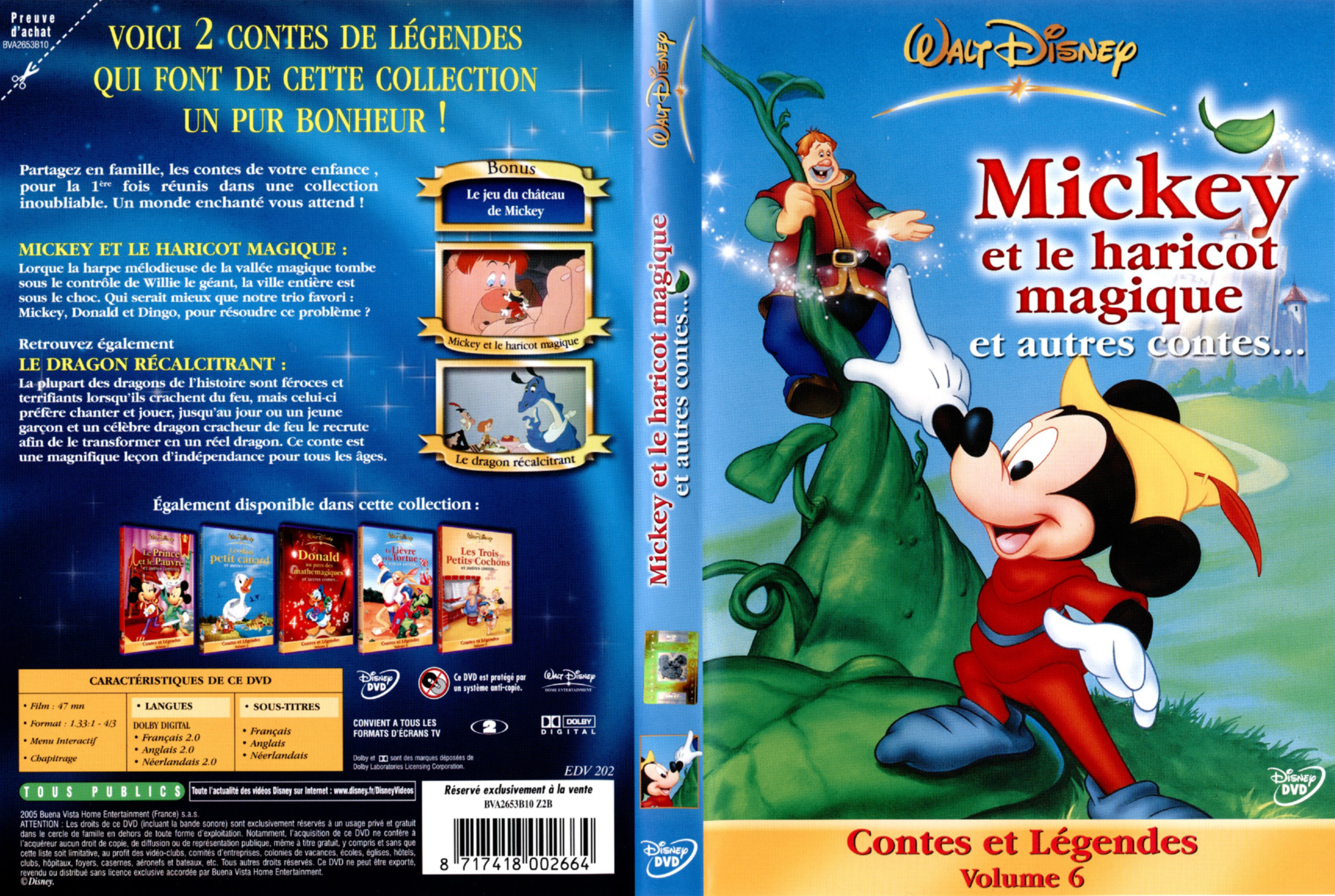 Jaquette DVD Mickey et le haricot magique