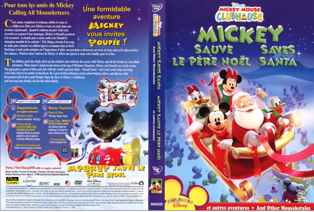 Jaquette DVD Mickey sauve le pre noel