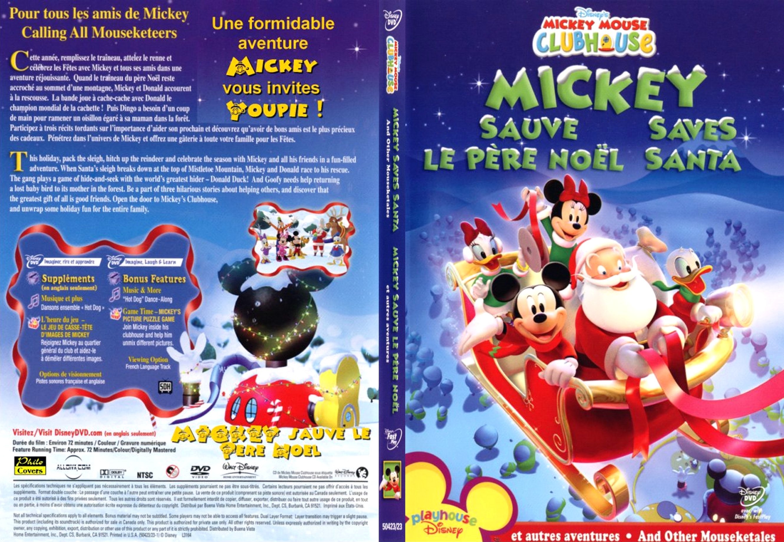 Jaquette DVD Mickey sauve le pre noel - SLIM