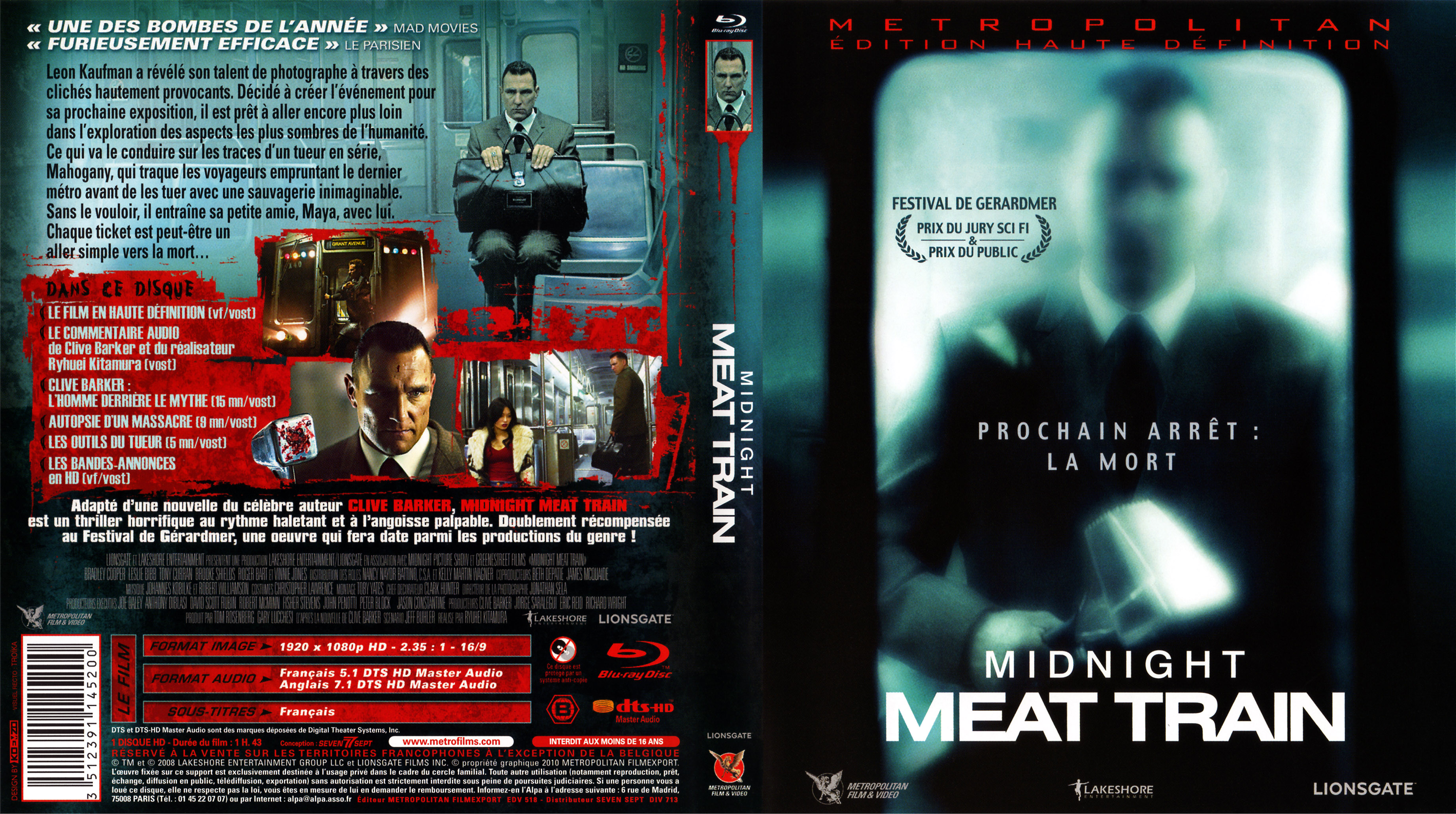 Jaquette DVD Midnight meat train (BLU-RAY)