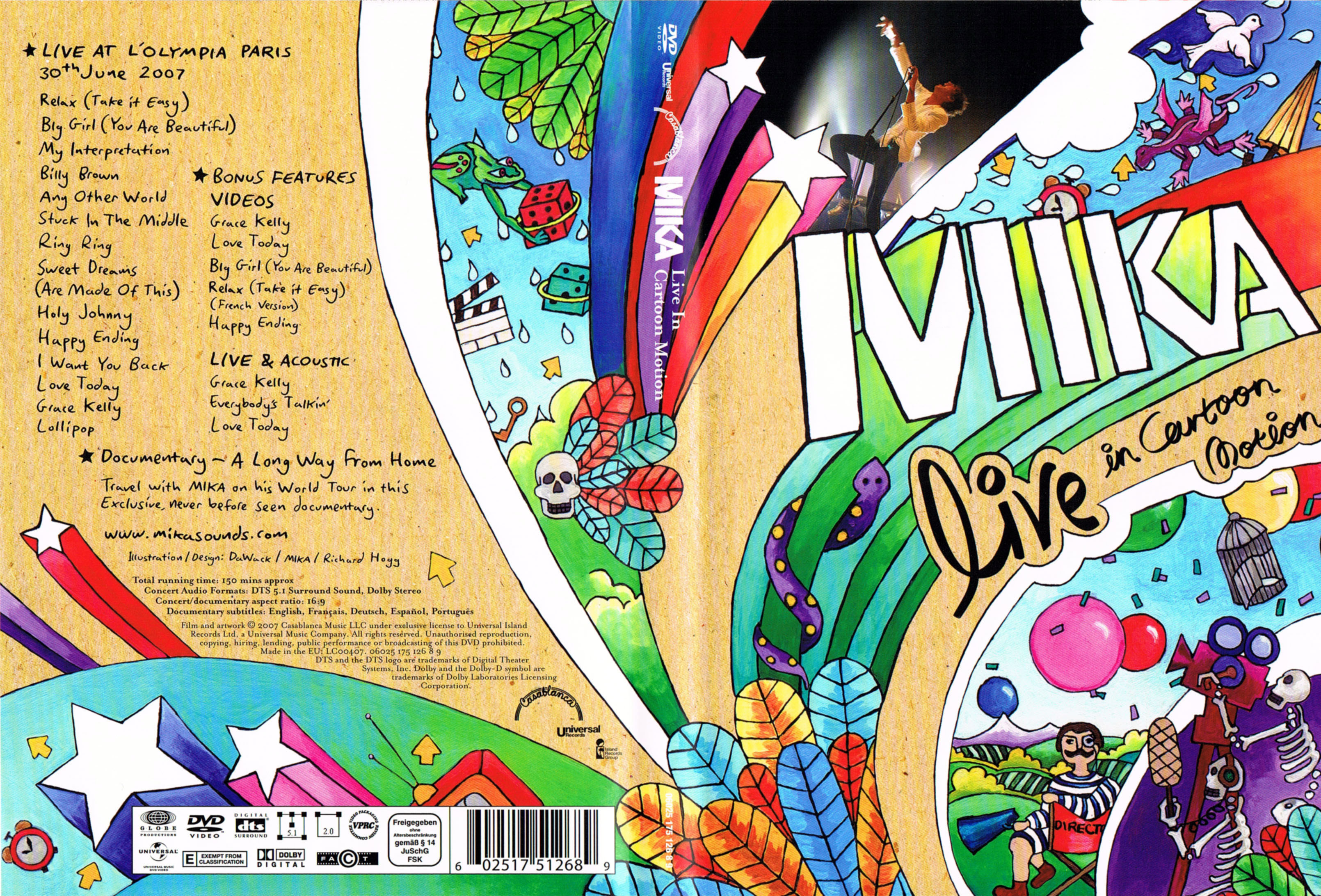 Jaquette DVD Mika - Live in Cartoon Motion