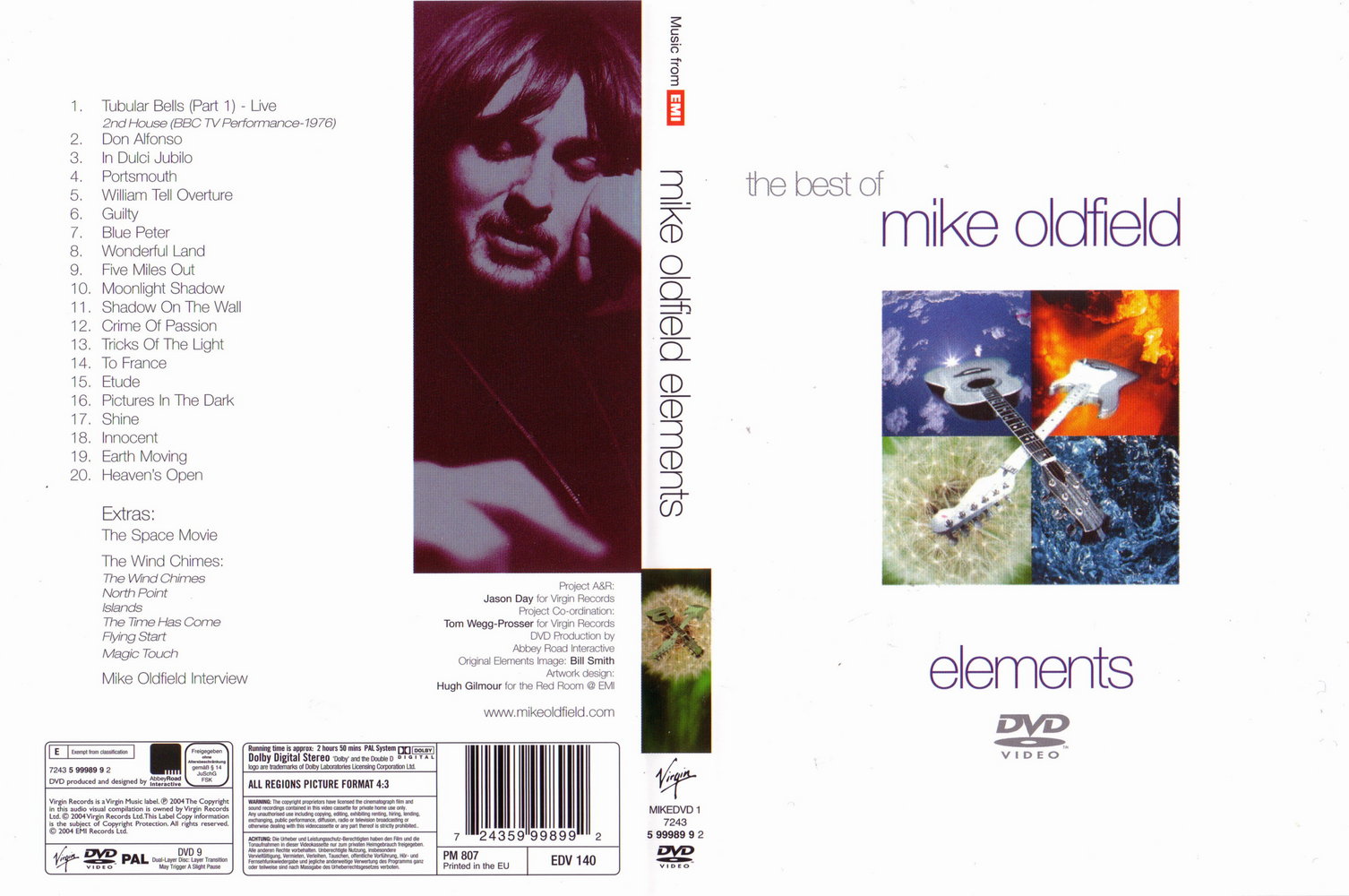 Jaquette DVD Mike Oldfield - Elements