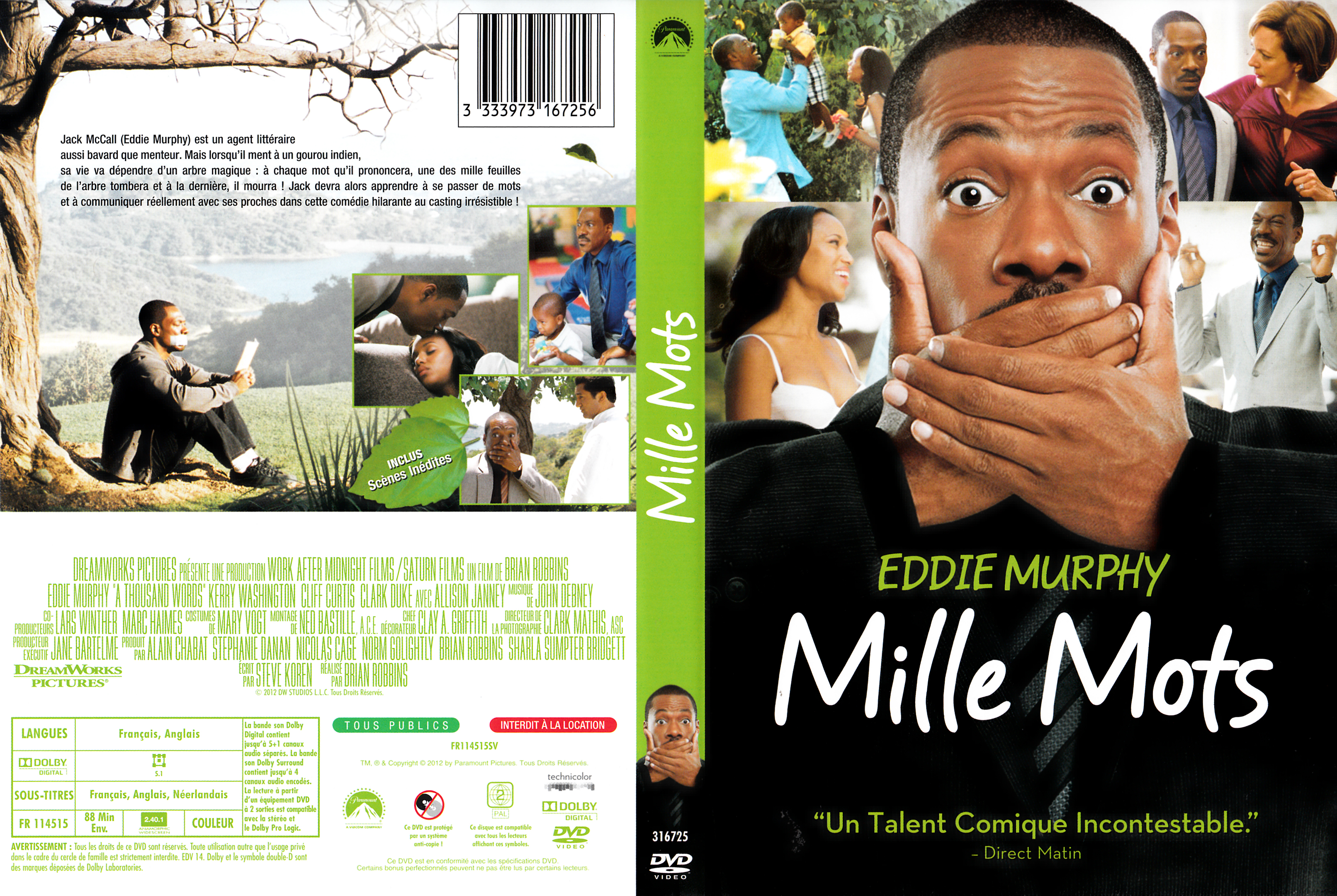 Jaquette DVD Mille mots