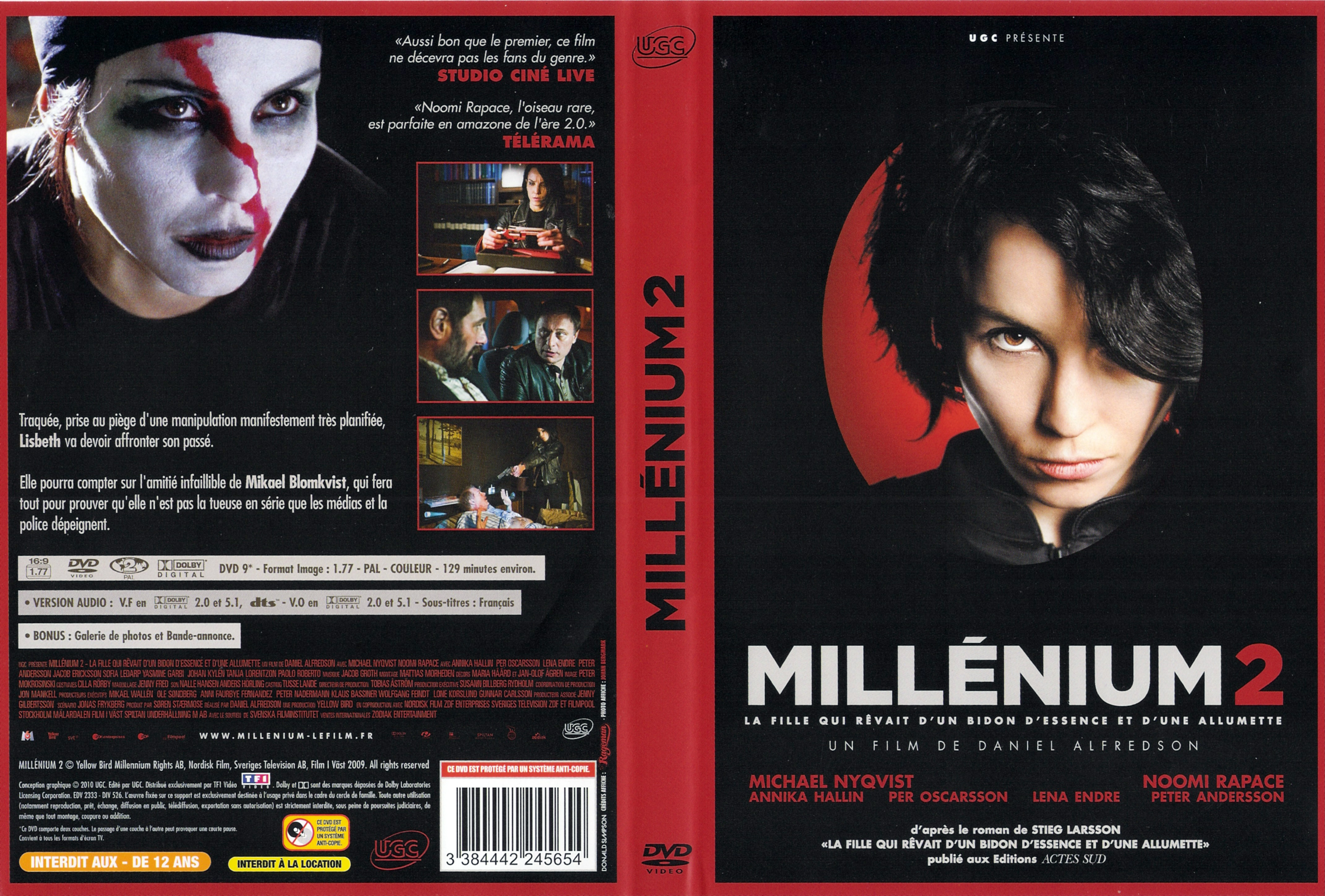 Jaquette DVD Millenium 2 La fille qui revait d un bidon d