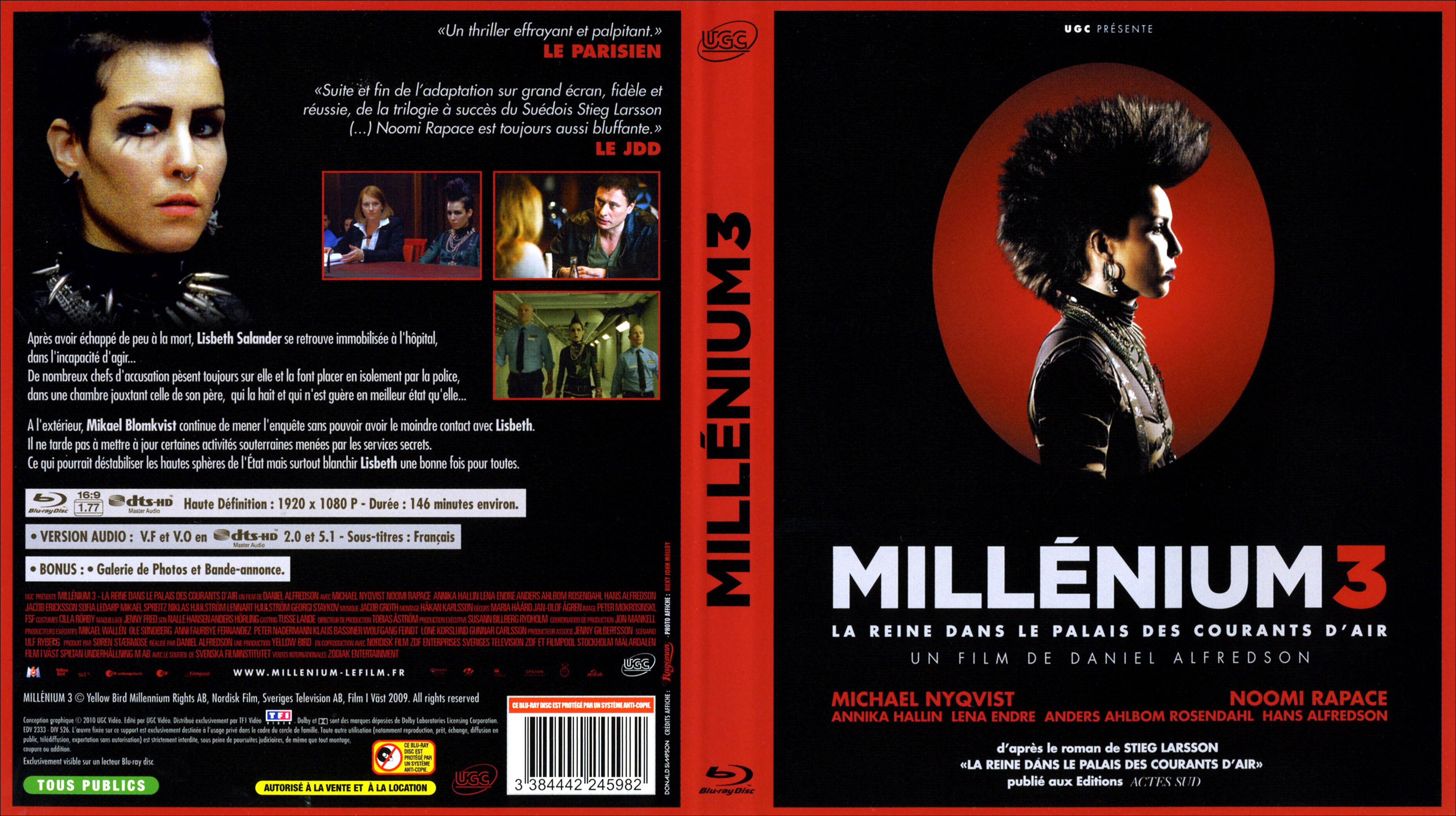 Jaquette DVD Millenium 3 La reine dans le palais des courants d