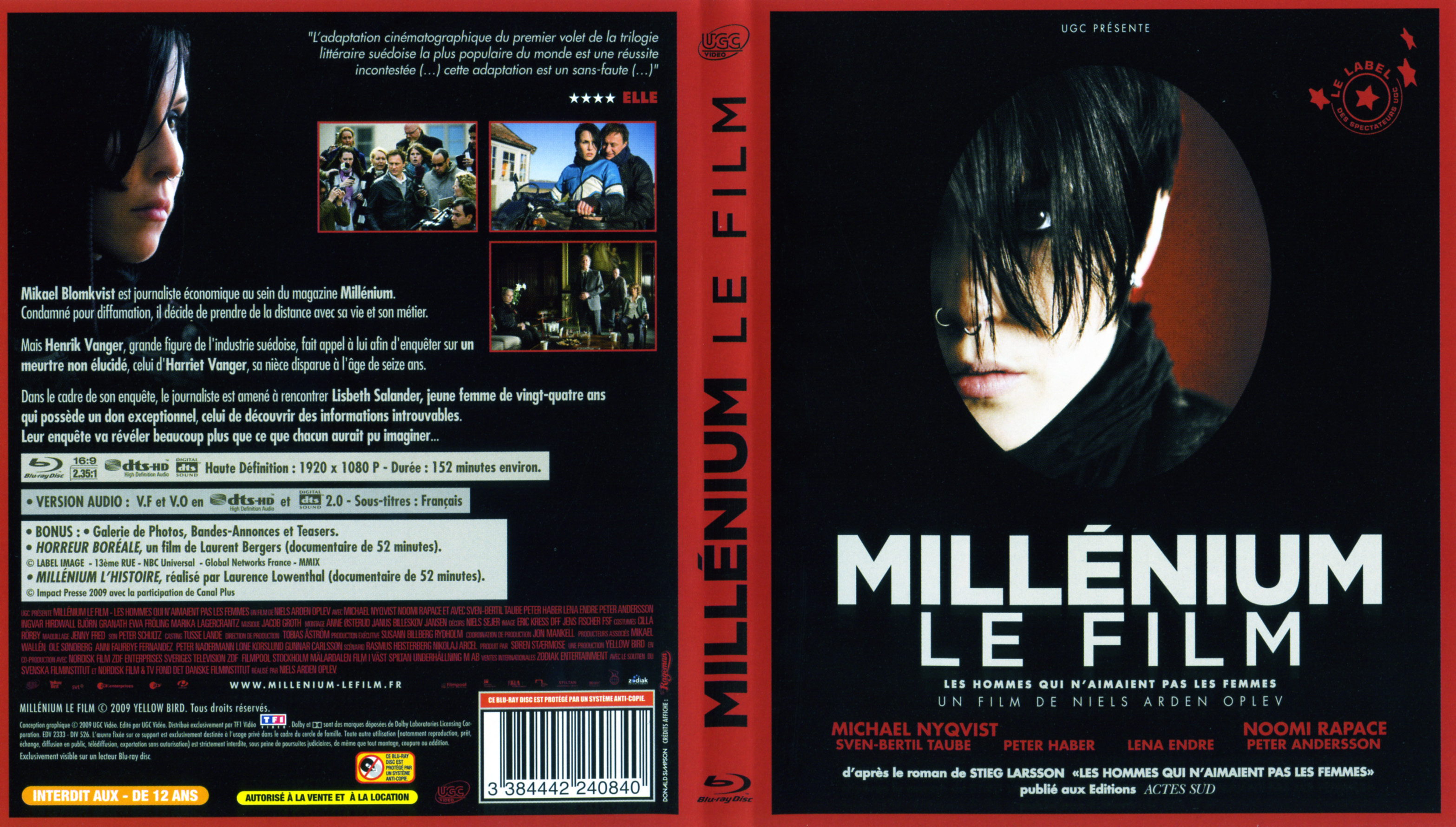 Jaquette DVD Millenium Le Film (BLU-RAY)