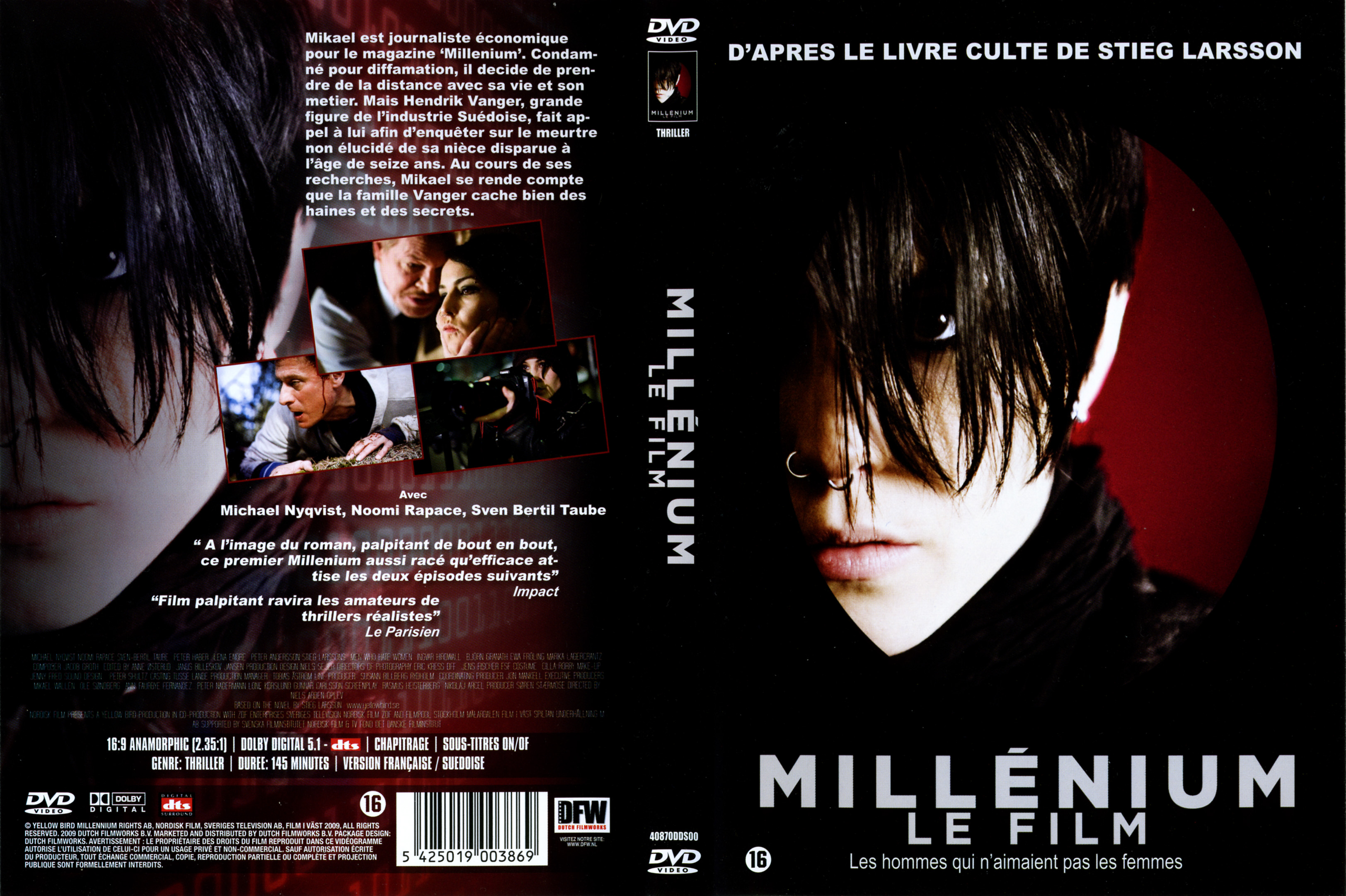 Jaquette DVD Millenium Le film v2