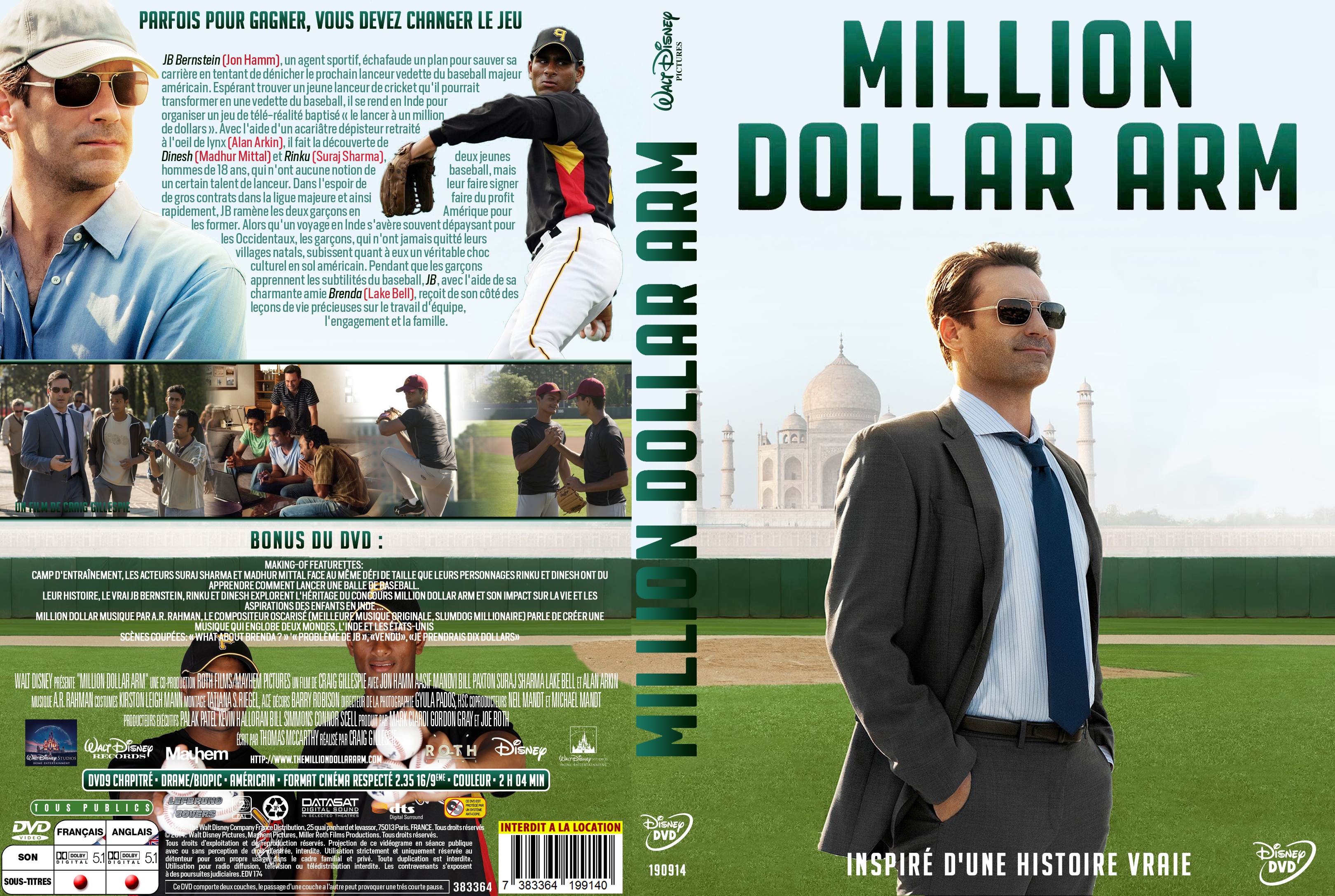 Jaquette DVD Million Dollar Arm custom