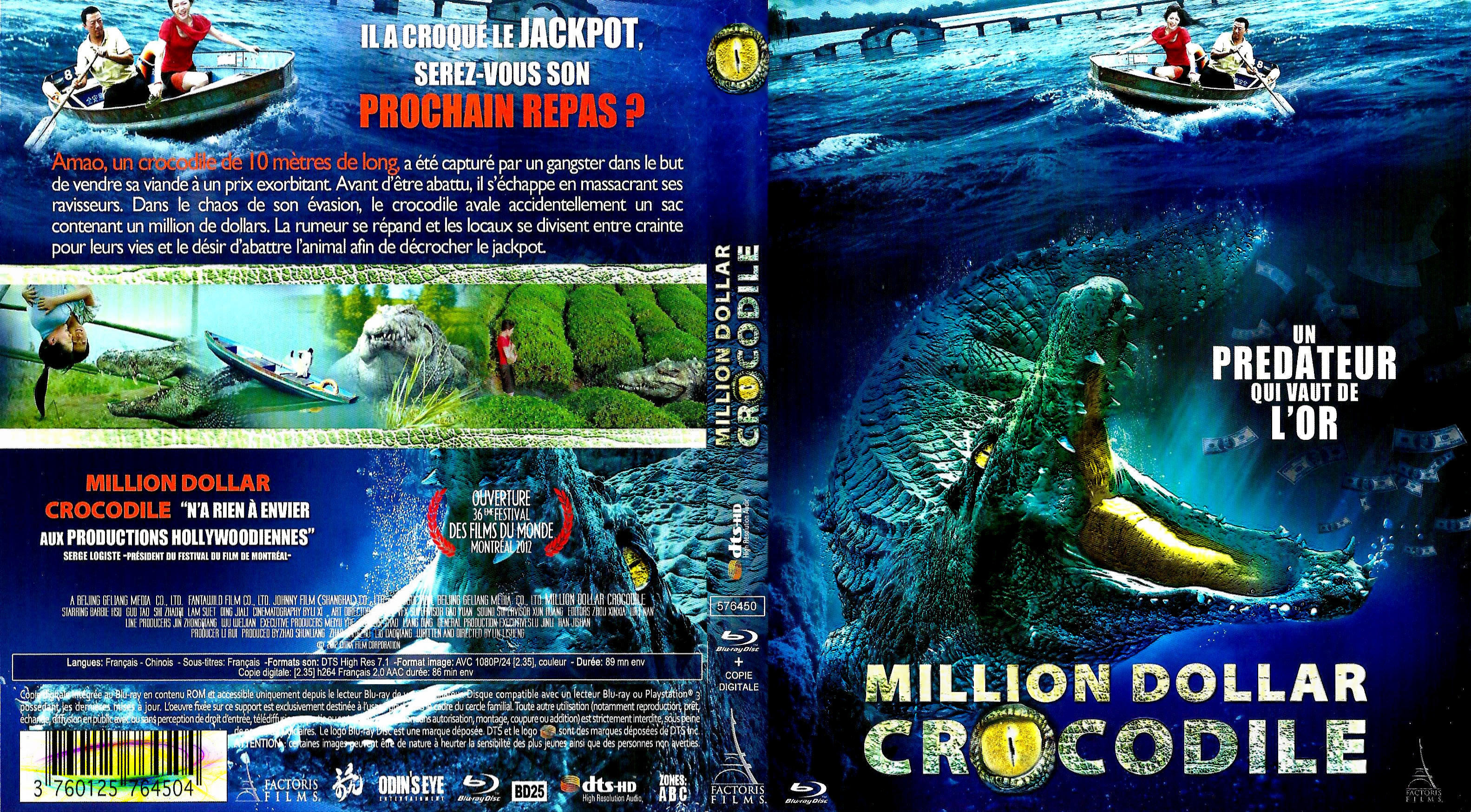 Jaquette DVD Million dollar crocodile custom (BLU-RAY)