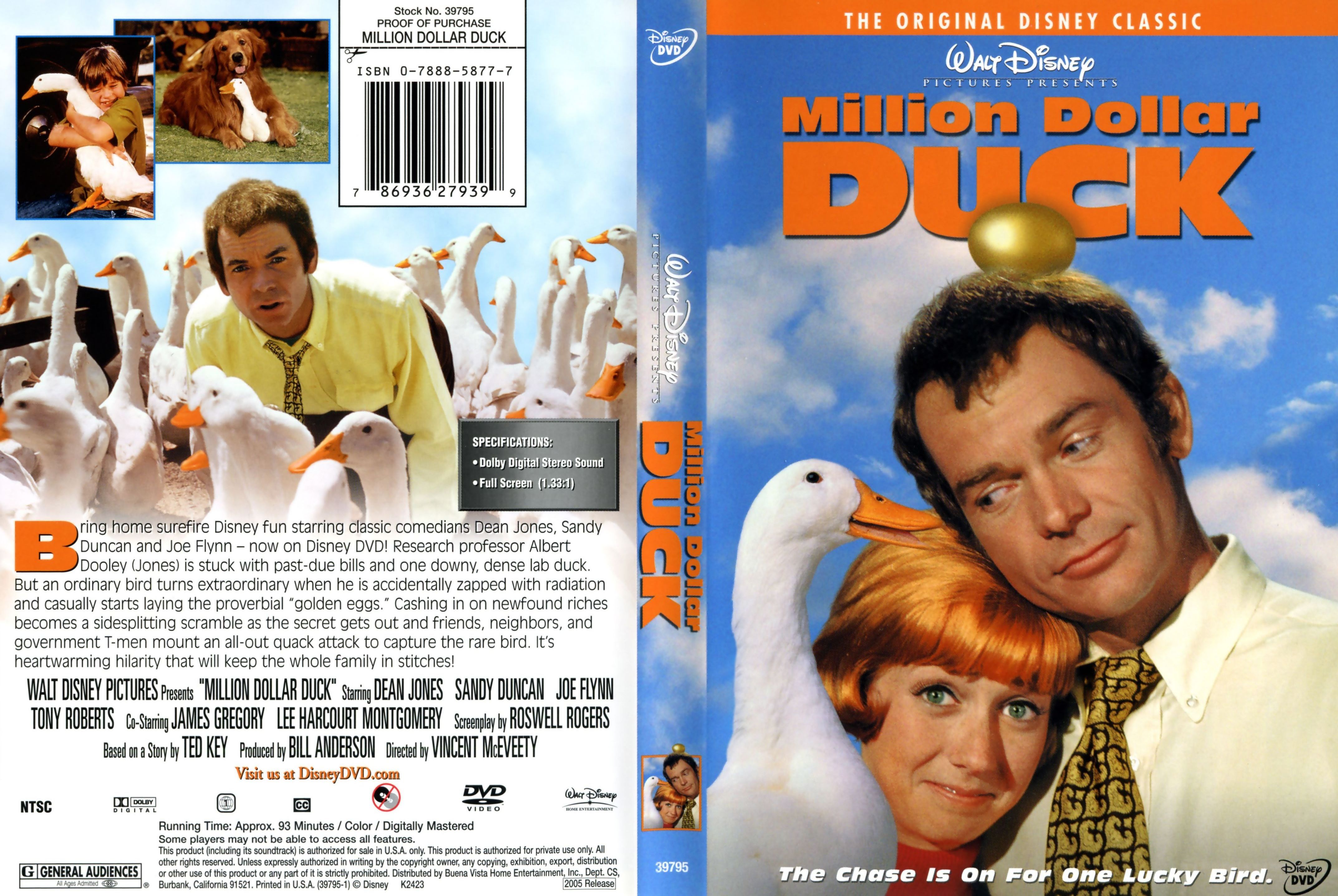 Jaquette DVD Million dollar duck - La cane aux oeufs d