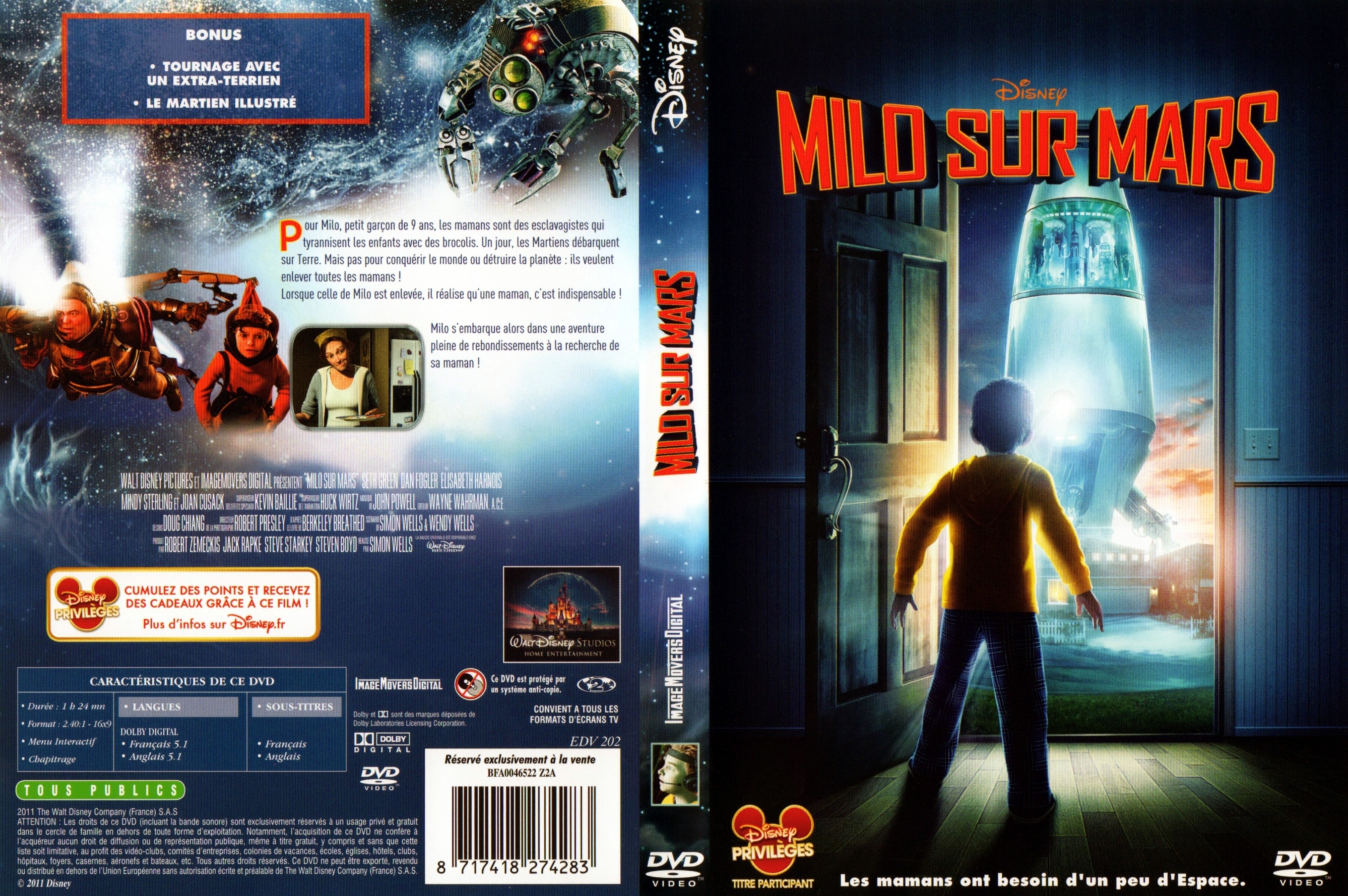 Jaquette DVD Milo sur mars