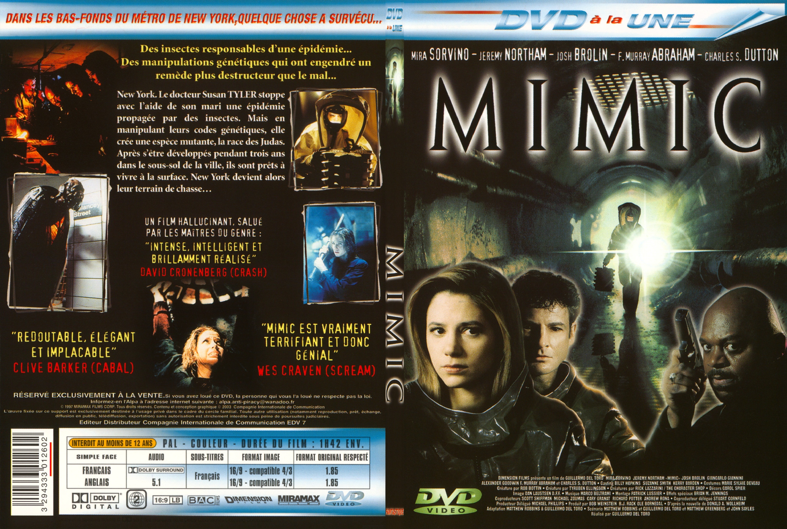 Jaquette DVD Mimic - SLIM