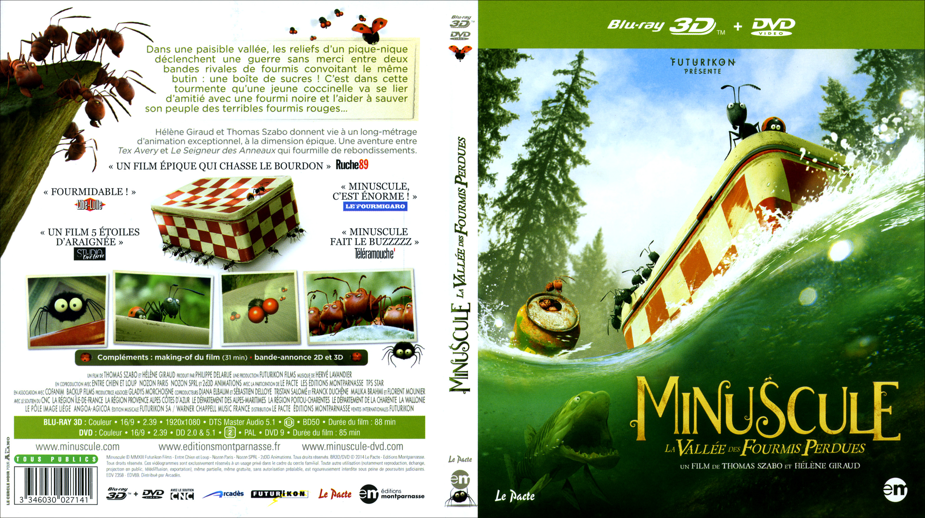 Jaquette DVD Minuscule - La valle des fourmis perdues 3D (BLU-RAY)